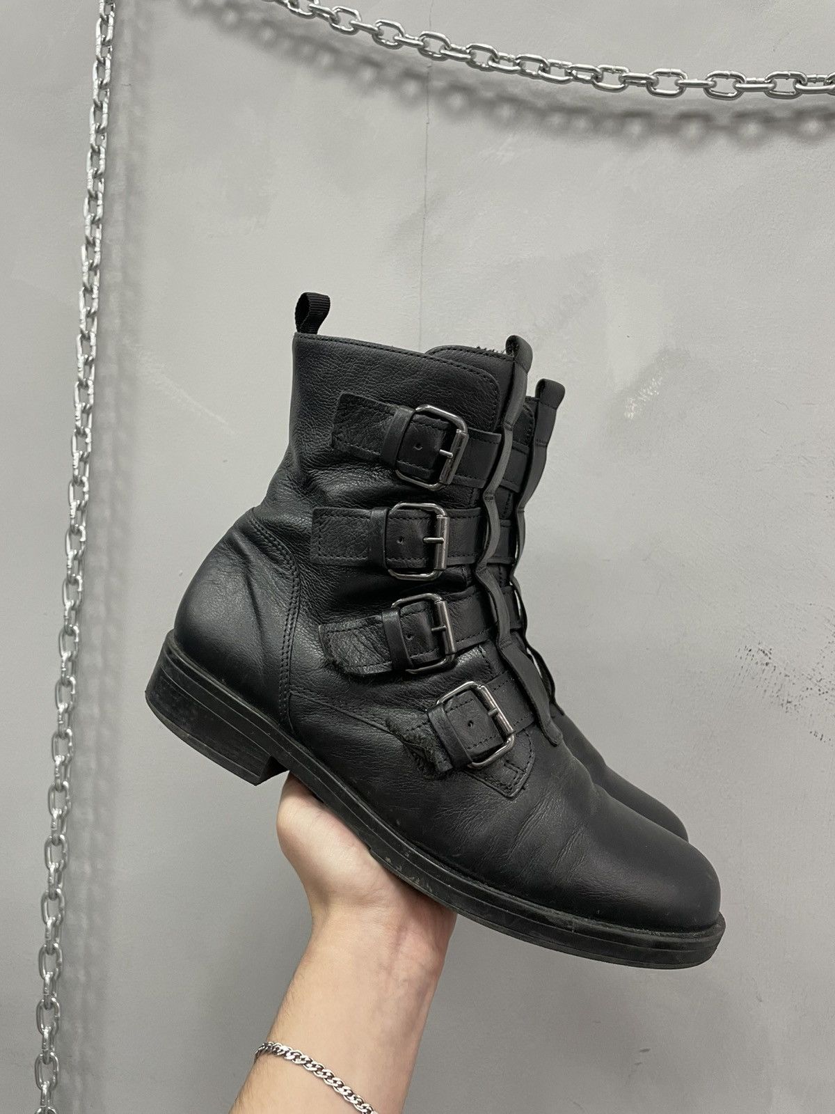 ASH Guidi style leather straps hype boots avant garde 90s Size US 7.5 / EU 40-41 - 2 Thumbnail