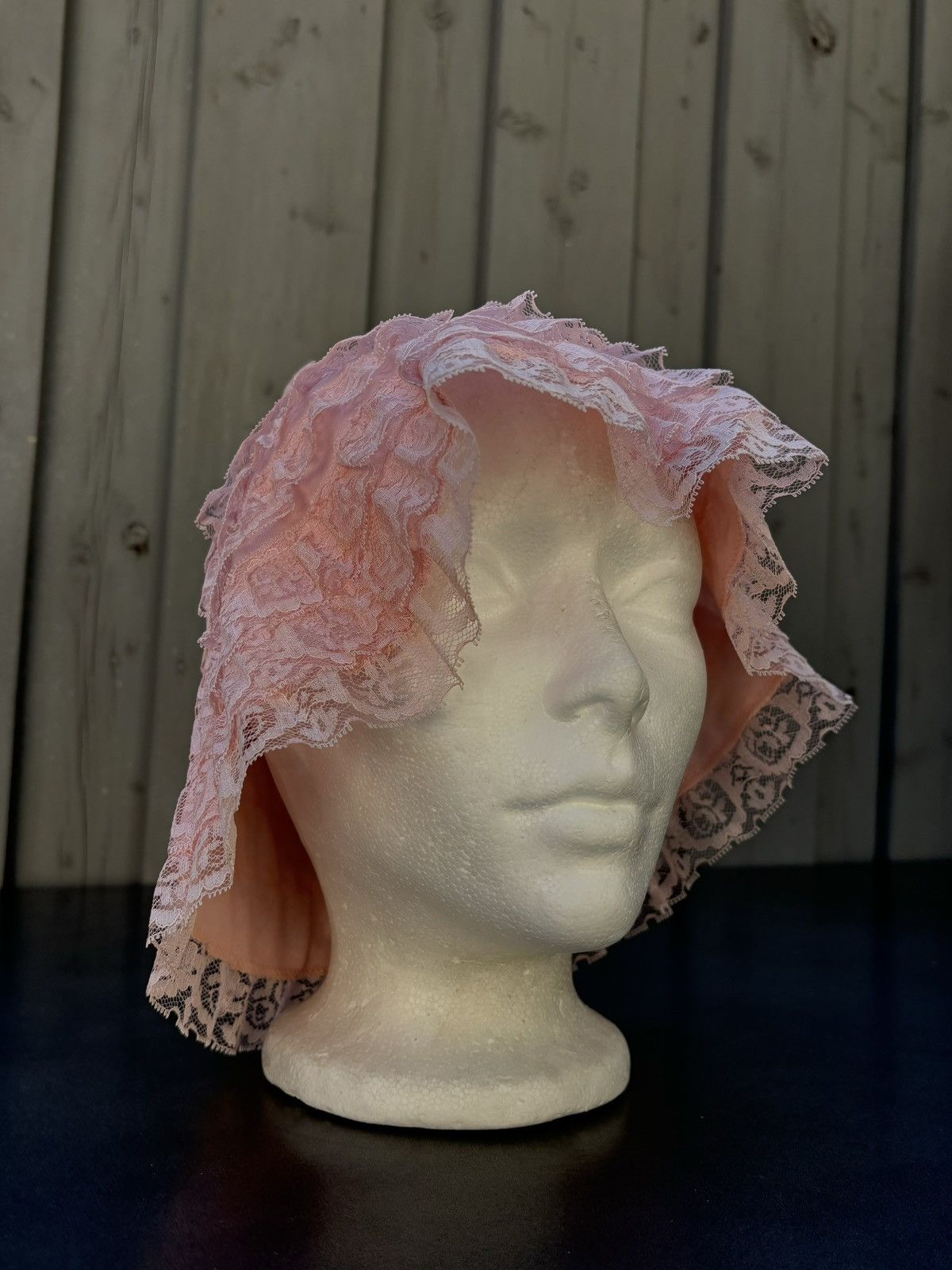 Vintage 1920s Lace Sun Hat 1930s Sheer Bucket Hat 1900s Cloche Mesh Size ONE SIZE - 17 Thumbnail