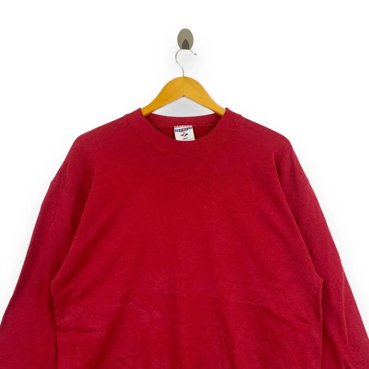 Jerzees Vintage 90’ JERZEES ACTIVEWEAR Plain Red Sweatshirt Size US L / EU 52-54 / 3 - 2 Thumbnail