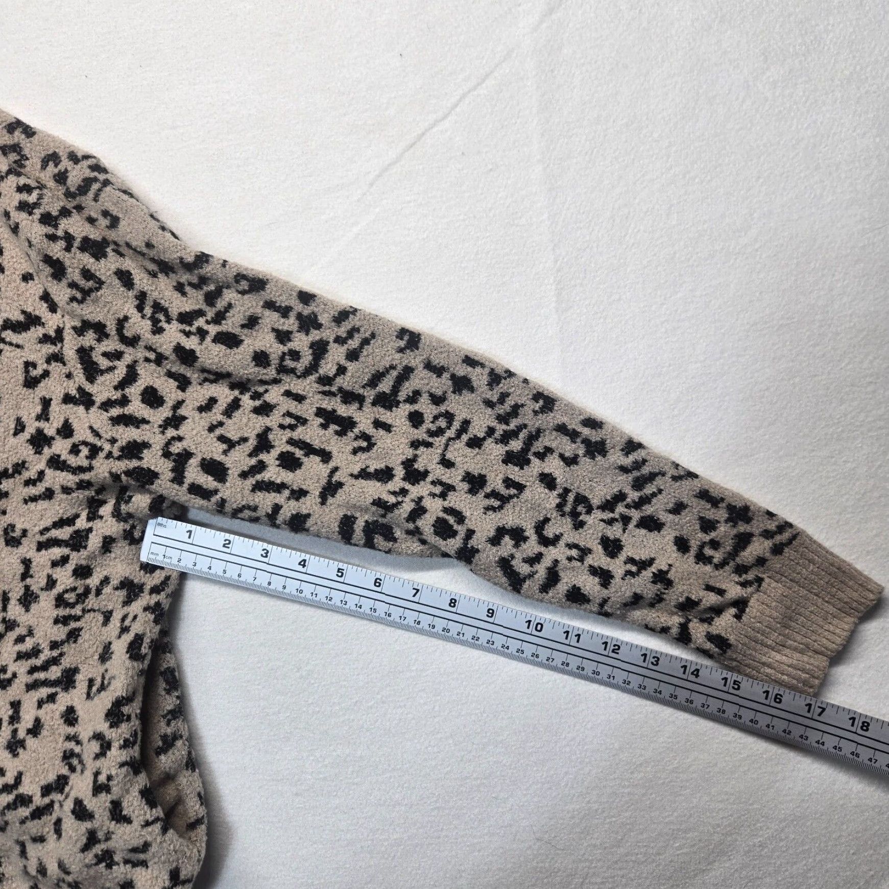 Rachel Zoe Rachel Zoe Women's Animal Print Cardigan Sweater Lightweight Open Front XL Tan Brown Size XL / US 12-14 / IT 48-50 - 4 Thumbnail
