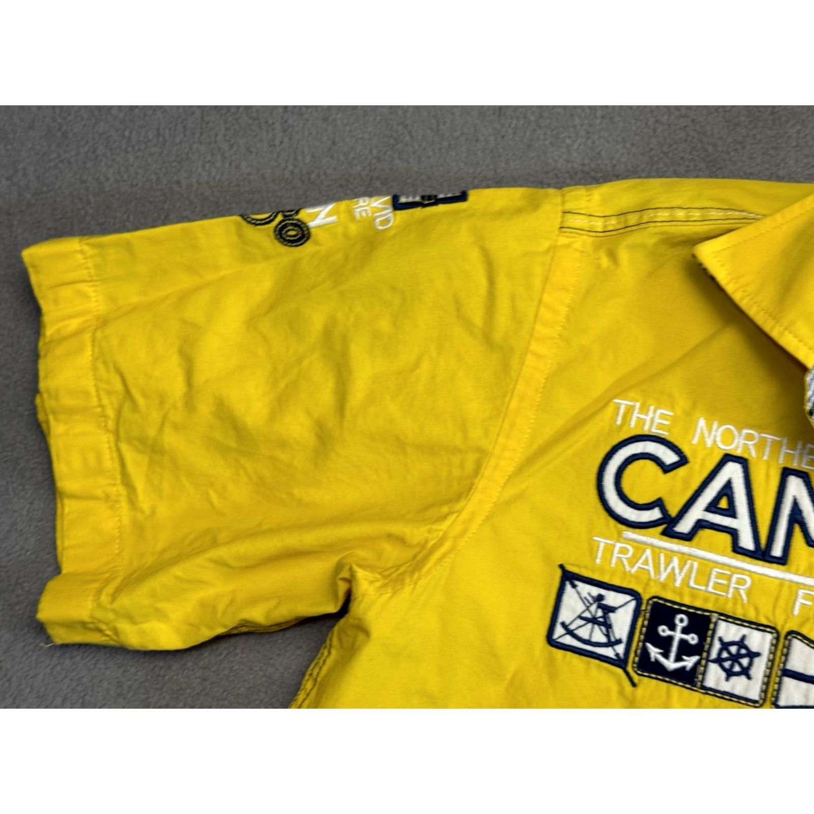 Vintage Camp David Shirt Mens XL Yellow Nautical Short Sleeve Casual Summer Size US XL / EU 56 / 4 - 6 Thumbnail