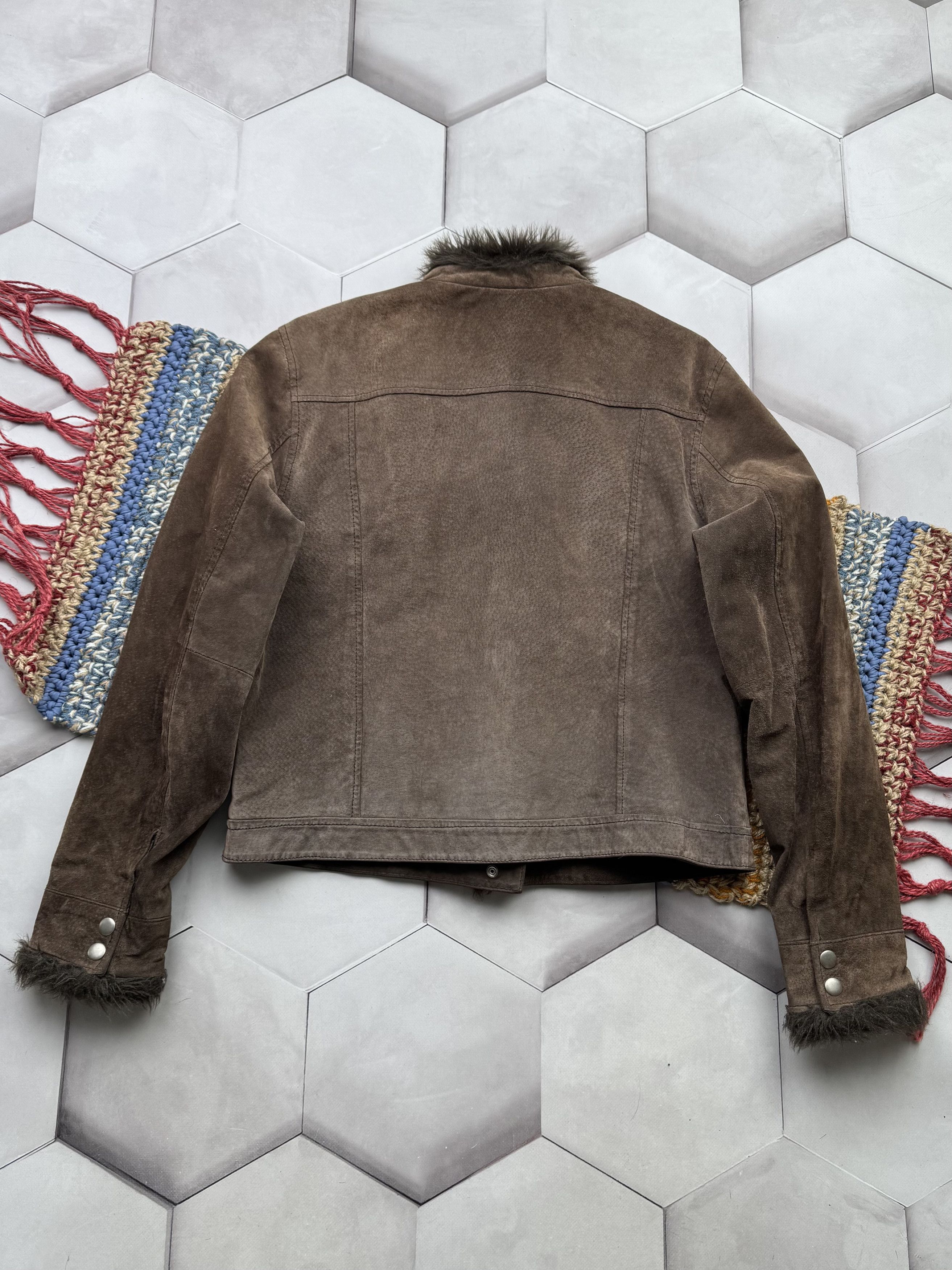 Vintage Vintage Leather Jacket With Faux Fur Details (E4) Size M / US 6-8 / IT 42-44 - 6 Thumbnail
