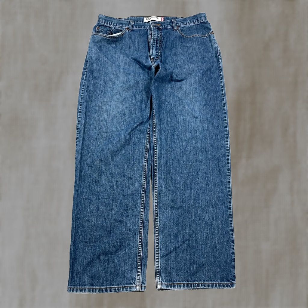 00s LEVI’S 569 dark blue baggy jeans W36 Levi's Levi's 569 Jeans Mens 38x32 Dark Wash Blue Relaxed Fit