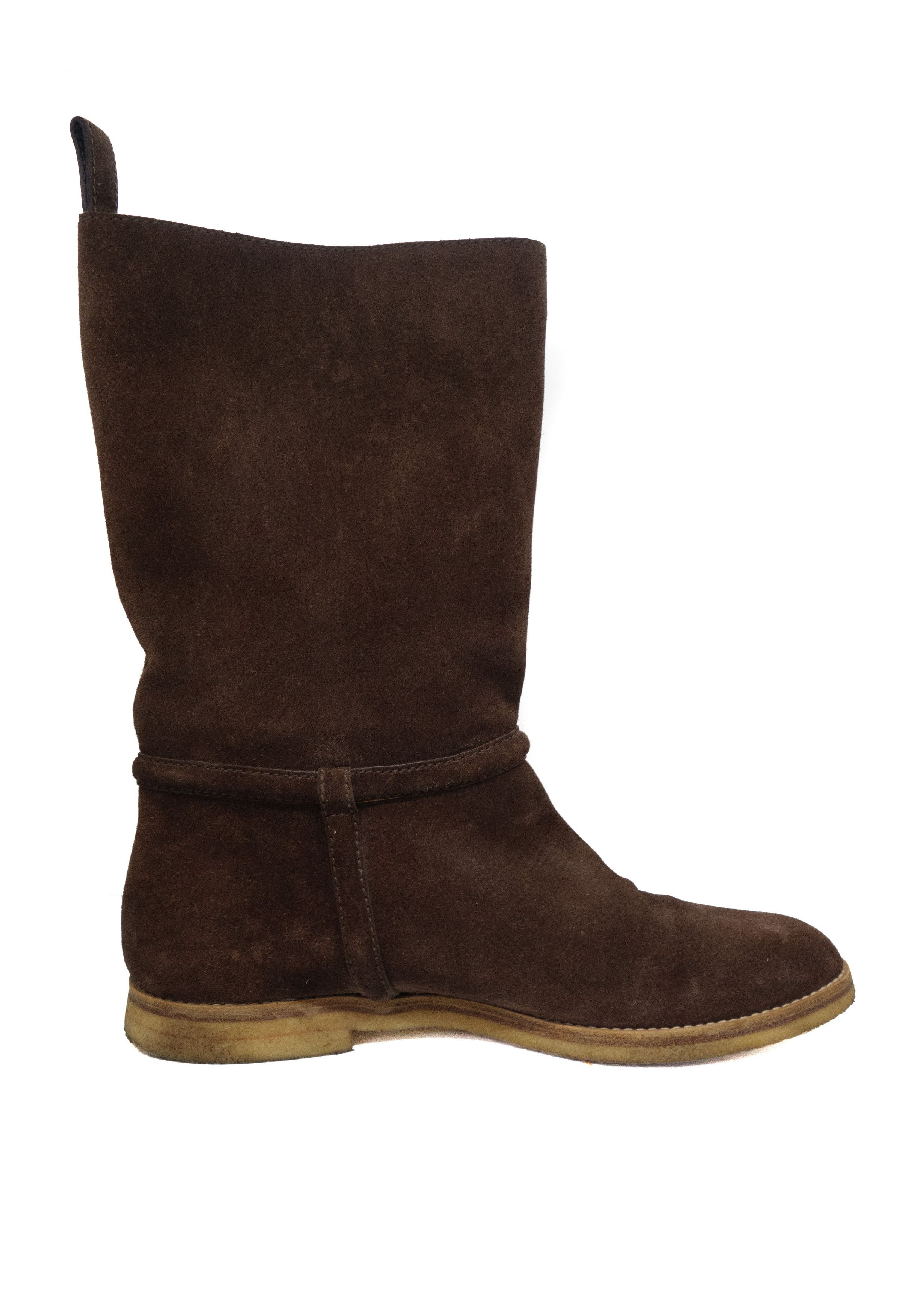 Gucci 00s Suede Mid-Calf Metal O-Ring Boots Tom Ford Size US 10 / IT 40 - 3 Thumbnail