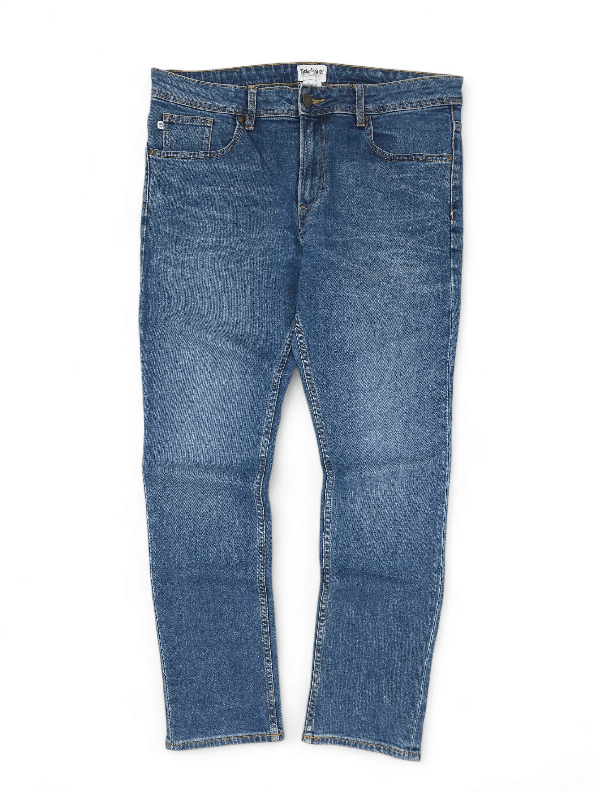 Timberland 💎 Timberland 36/32 Slim Washed Blue Denim Jeans Size US 36 / EU 52 - 1 Thumbnail
