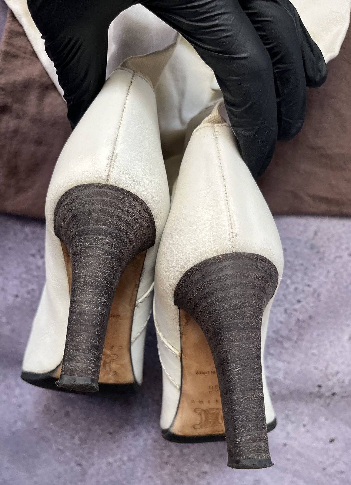 Celine Celine White Heels Size US 6 / IT 36 - 11 Thumbnail