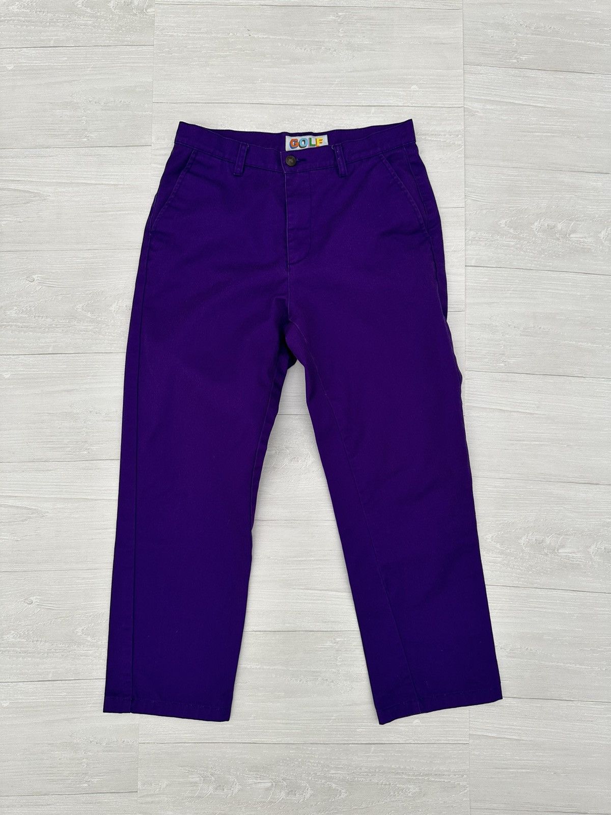 Golf Wang × Tyler The Creator RARE OG Golf Wang Purple 3D " GOLF " Logo Pants Sz. 30 Fleur Size US 30 / EU 46 - 3 Thumbnail