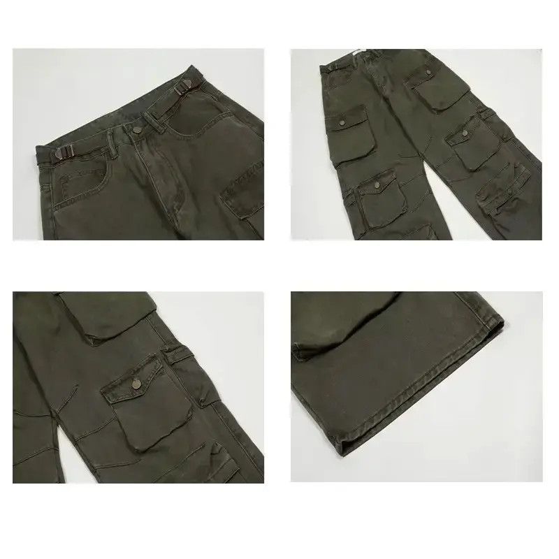 Japanese Brand × Vintage Cargo pants Multi-pockets Harajuku straight trousers Size US 32 / EU 48 - 3 Thumbnail