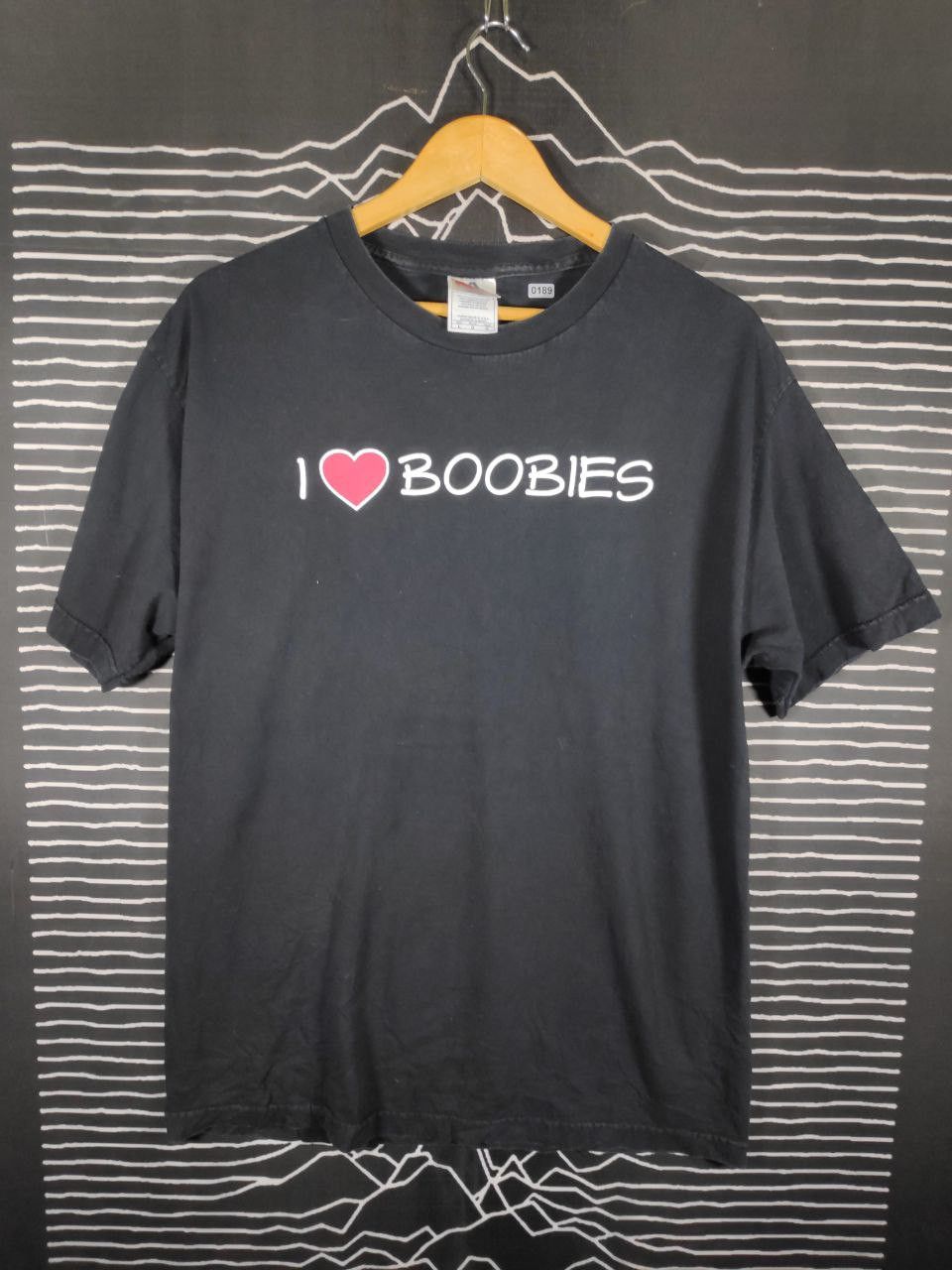 Alstyle 00s I Love Boobies Sexy Statement Inapproriate Tee Size L Size US L / EU 52-54 / 3 - 1 Thumbnail
