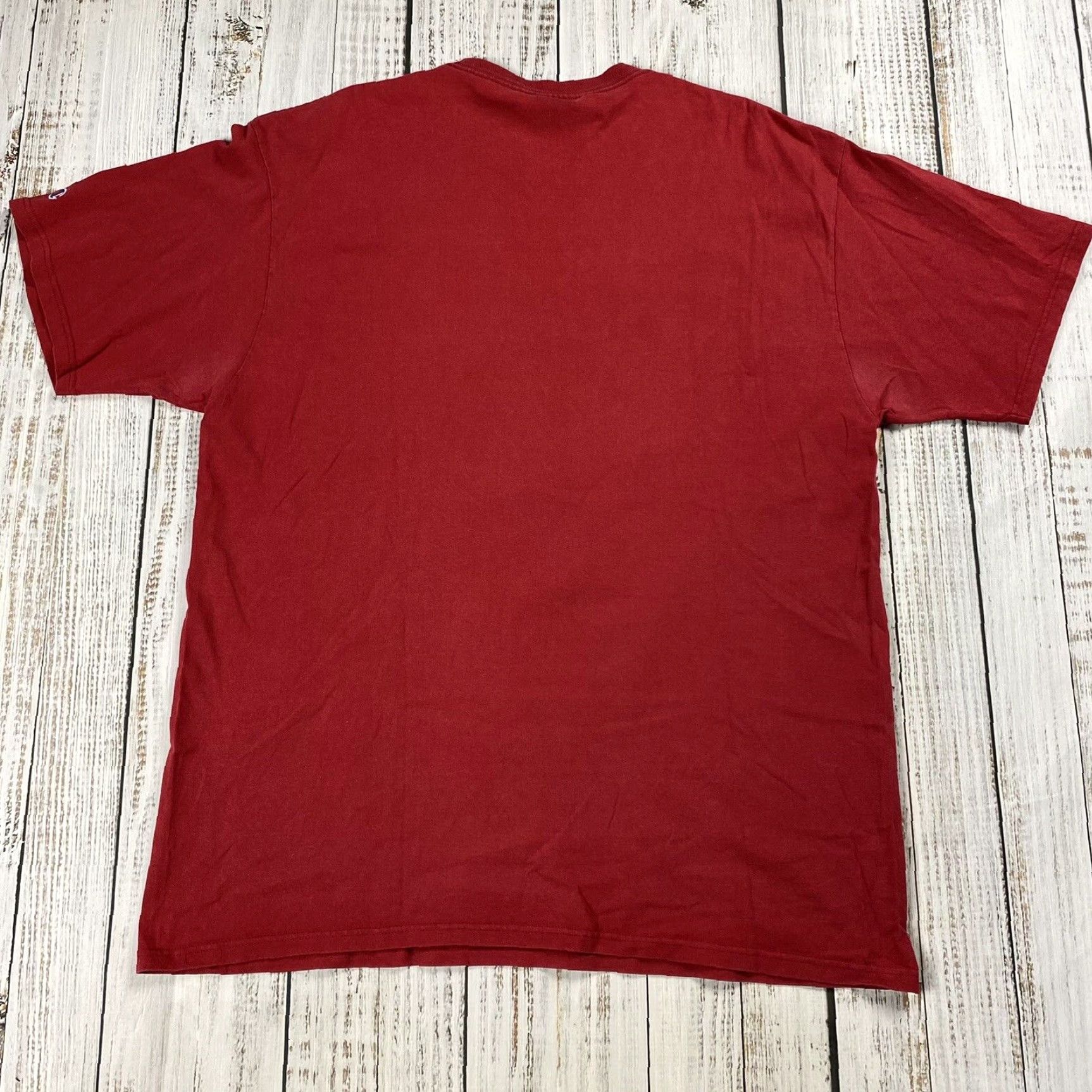 Champion VINTAGE Champion 2XL Maxwells Equations Graphic T-Shirt Red Science Physics Funny Lab Shirt 2000s Mens Size US XXL / EU 58 / 5 - 5 Thumbnail