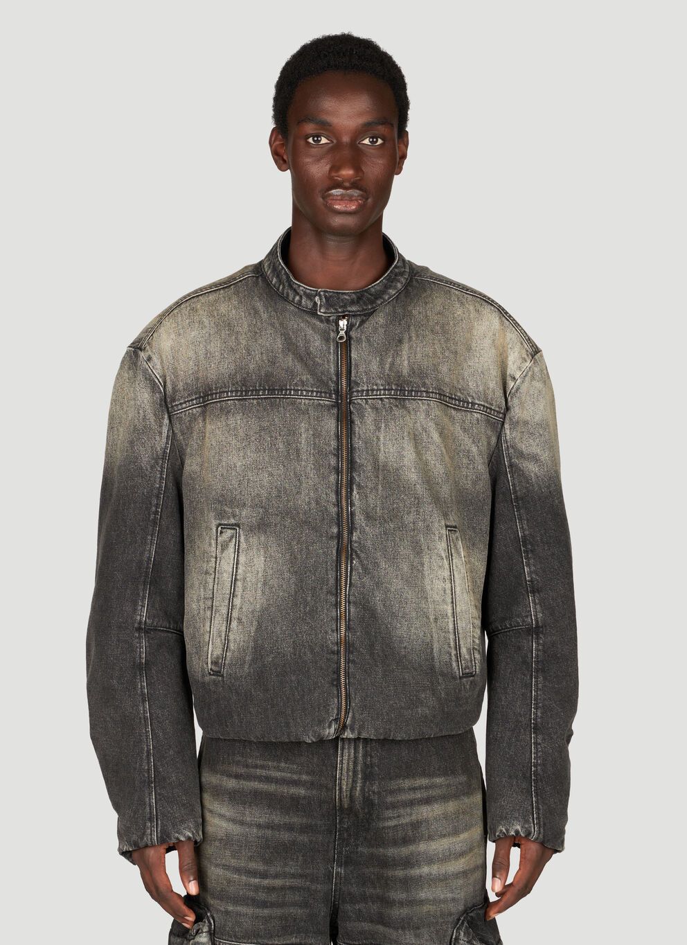 image of Diesel D-Marge-S Denim Jacket in Black, Men's (Size XL)