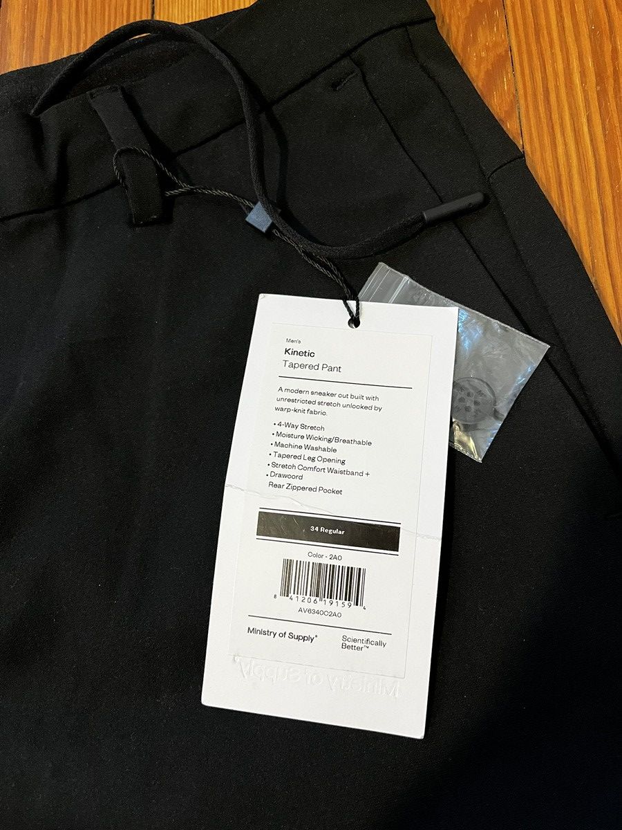 Ministry Of Supply Men's Ministry of Supply Kinetic Pant (Tapered Pant) - Black Size US 34 / EU 50 - 3 Thumbnail