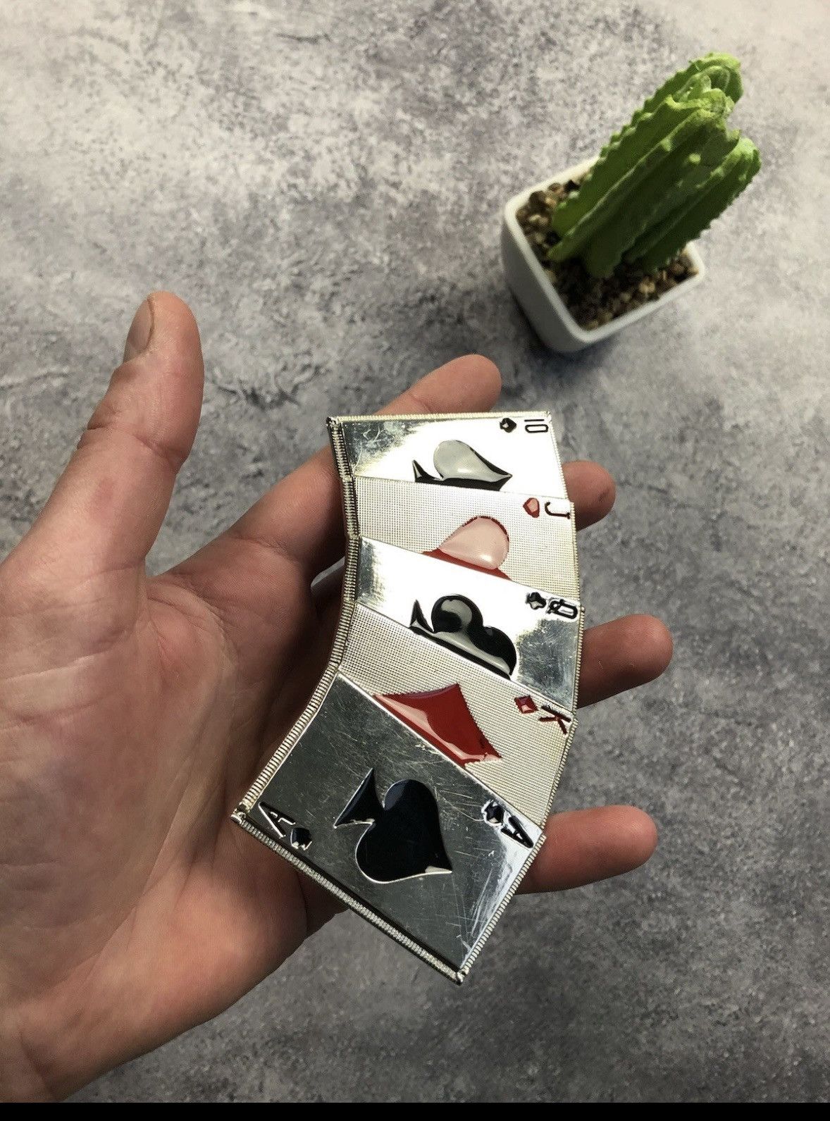 Other BUCKLE Deck of Cards Vintage Streetwear Metal Y2k Punk Goth Size ONE SIZE - 7 Thumbnail