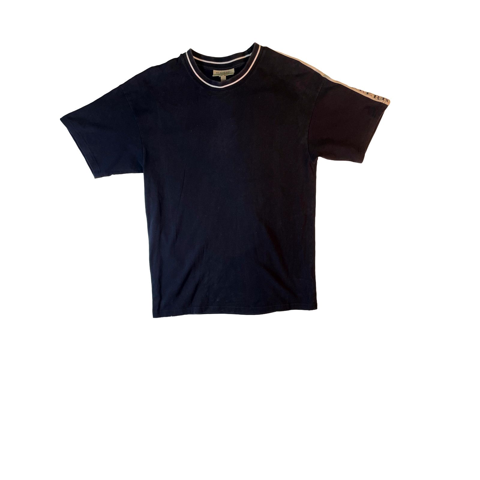 Burberry Burberry Shoulder Logo Navy & White Tee Size US S / EU 44-46 / 1 - 1 Thumbnail