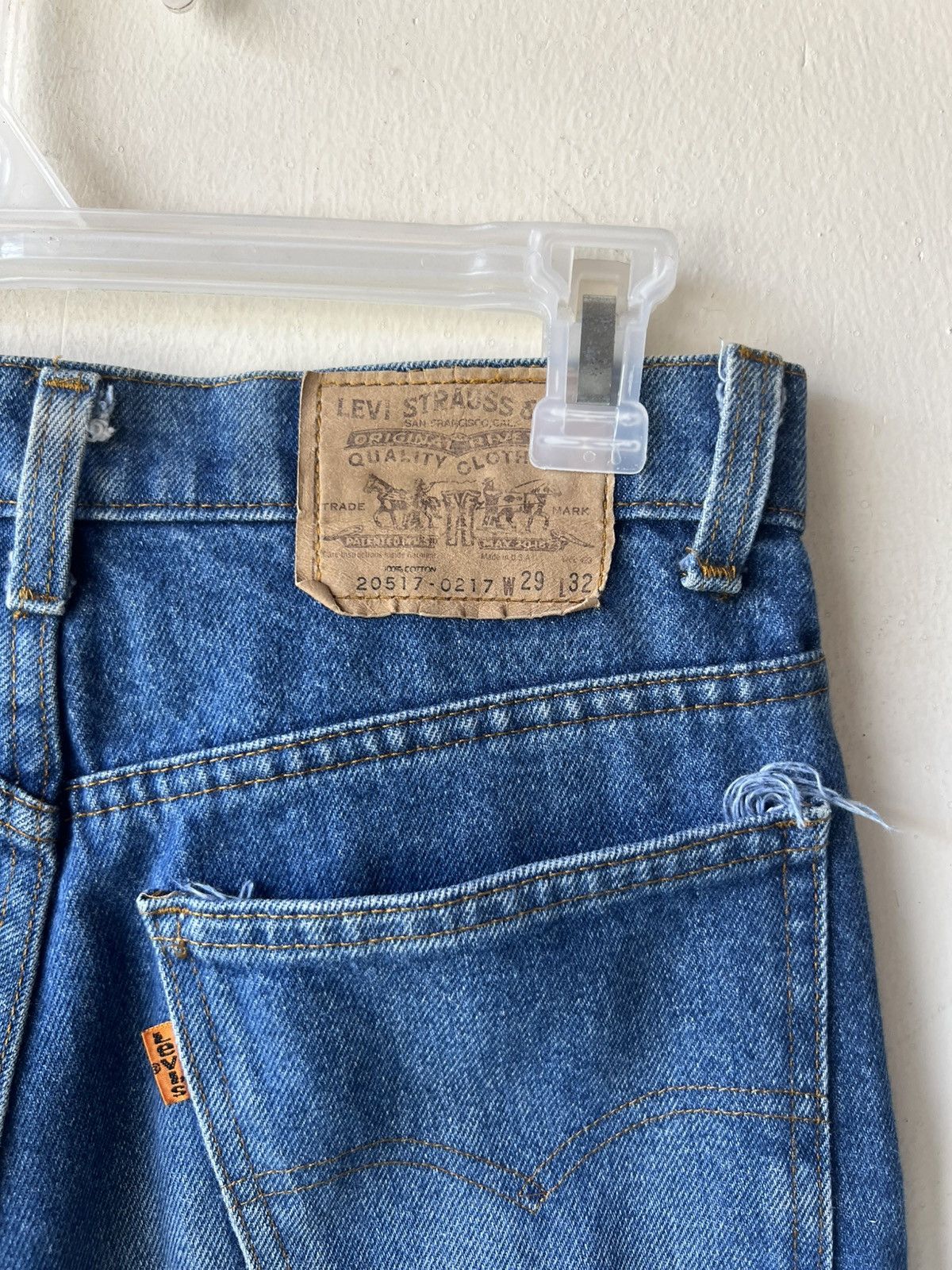 Vintage Vintage 80s Levi’s 517 Orange Tab Denim Bootcut Jeans Size US 29 - 20 Thumbnail
