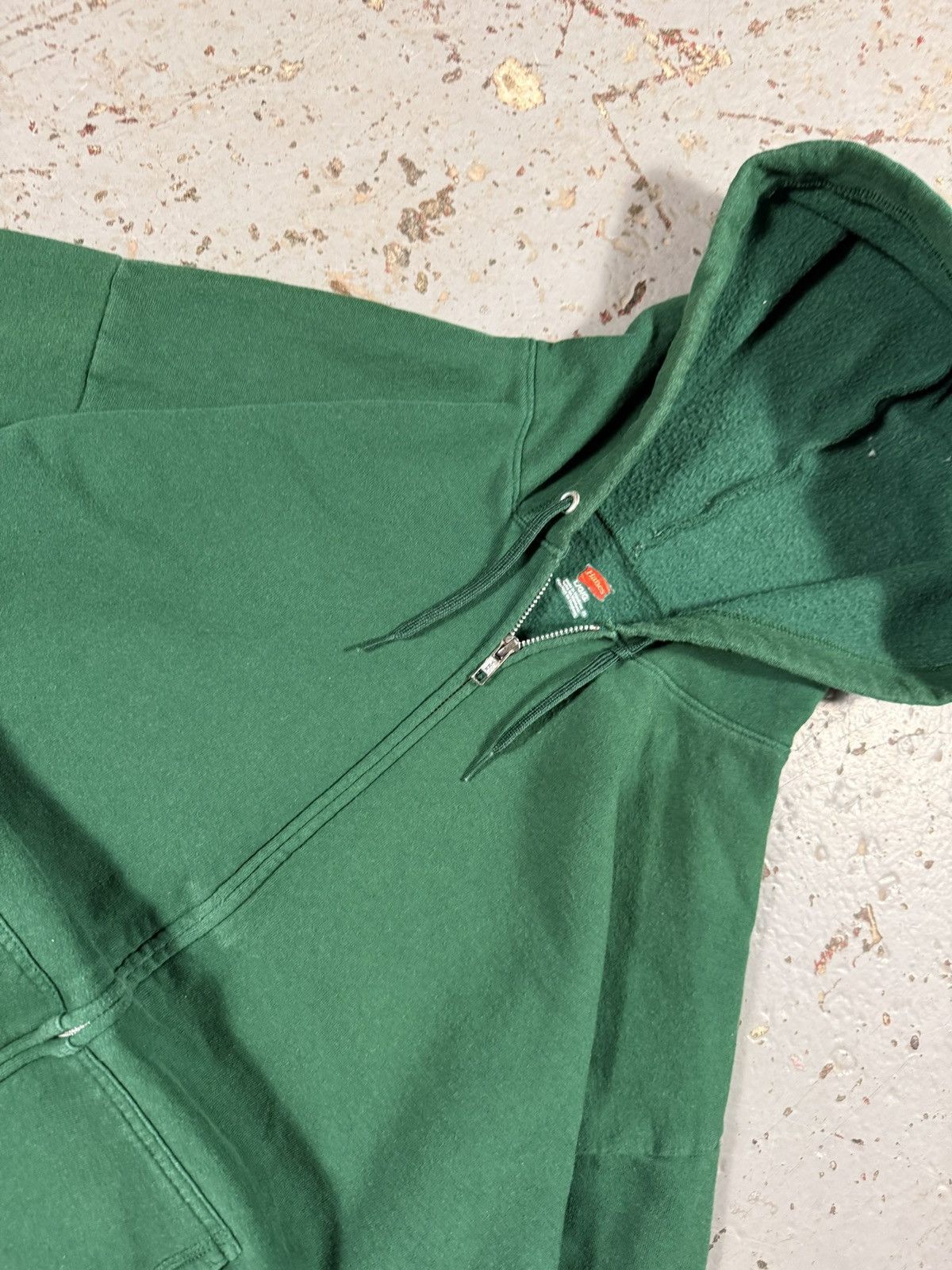 Hanes Vintage Classic Hanes Essential Blank Green Zipup Hoodie Size US L / EU 52-54 / 3 - 2 Thumbnail