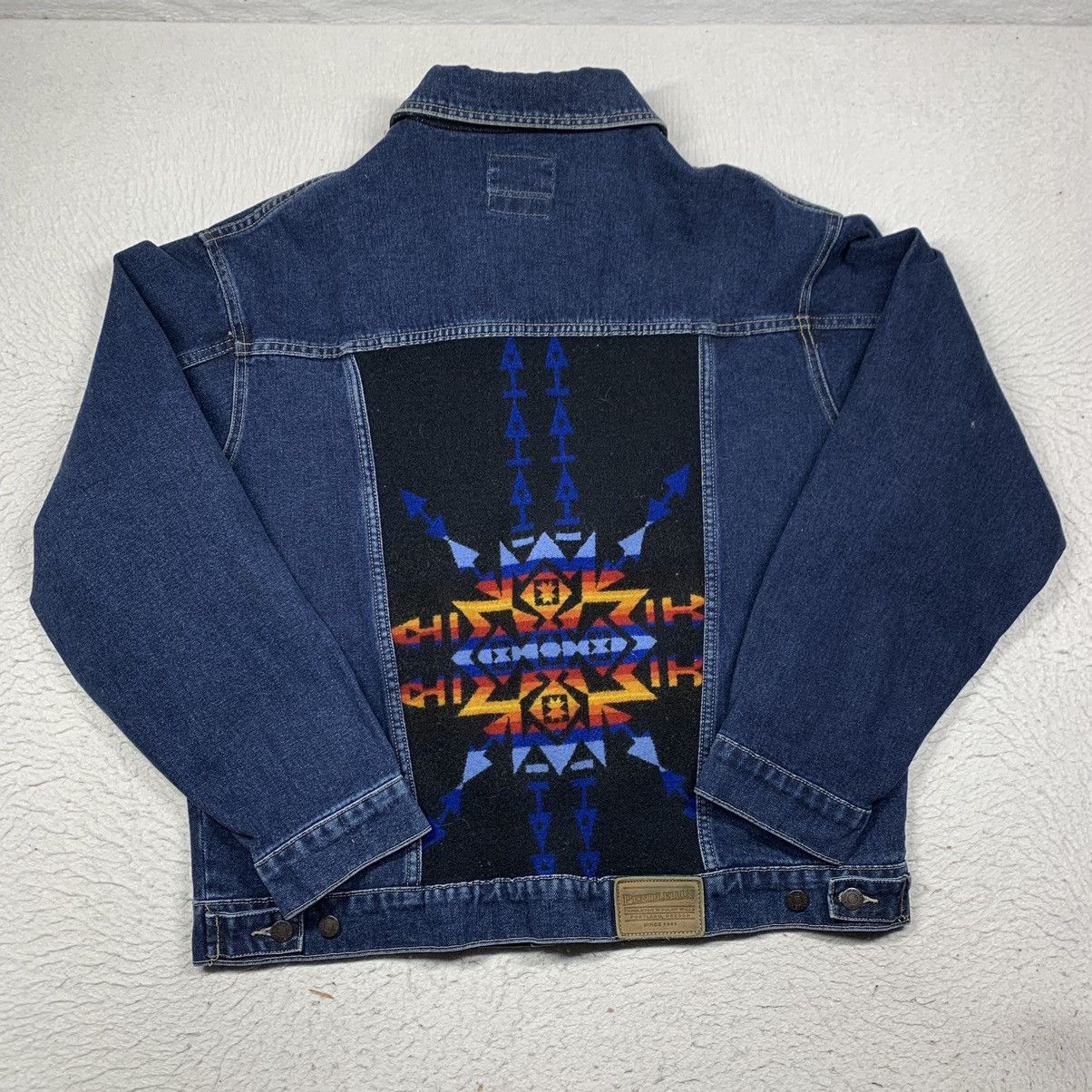 Pendleton Vintage Pendleton Mens XL Western Wear Aztec Denim Jacket Size US XL / EU 56 / 4 - 1 Thumbnail