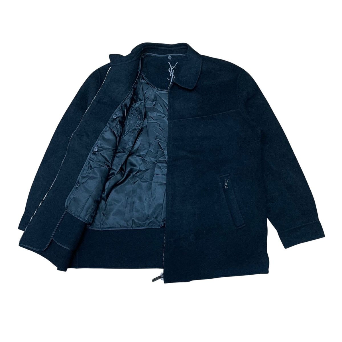 Yves Saint Laurent 100% Wool Vintage YSL Yves Saint Laurent Work Casual Jacket Size US L / EU 52-54 / 3 - 2 Thumbnail