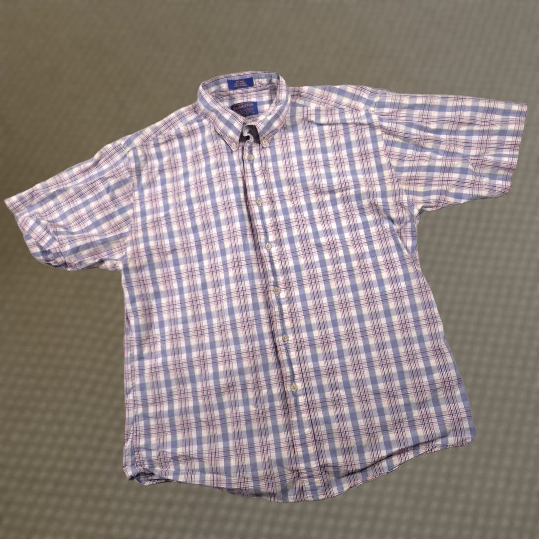 Pendleton Pendleton Shirt Mens Large Blue Plaid Short Sleeve Button-Down Casual Summer Size US L / EU 52-54 / 3 - 1 Thumbnail