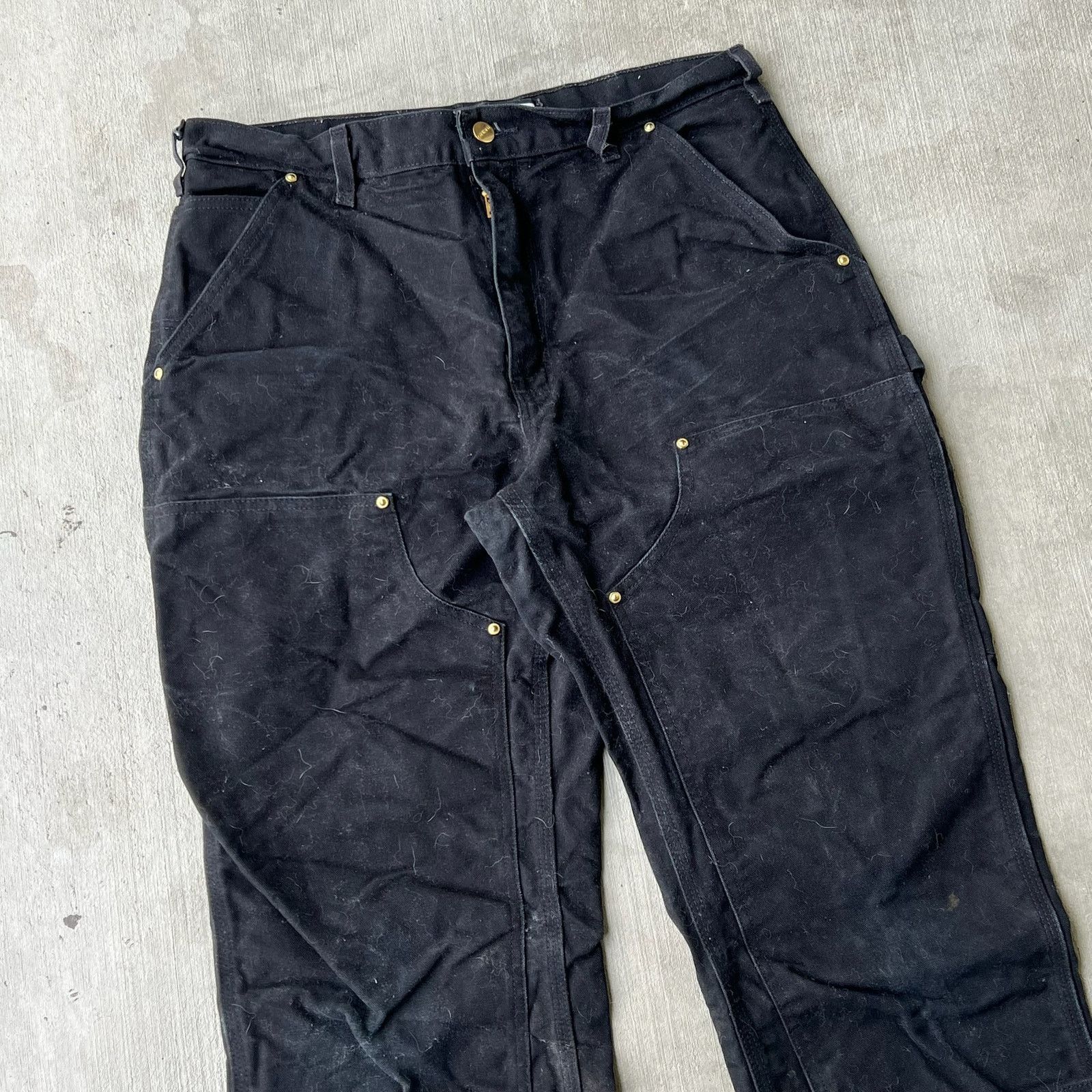 Carhartt × Vintage Carhartt black double knee work wear carpenter pants Size US 31 - 2 Thumbnail