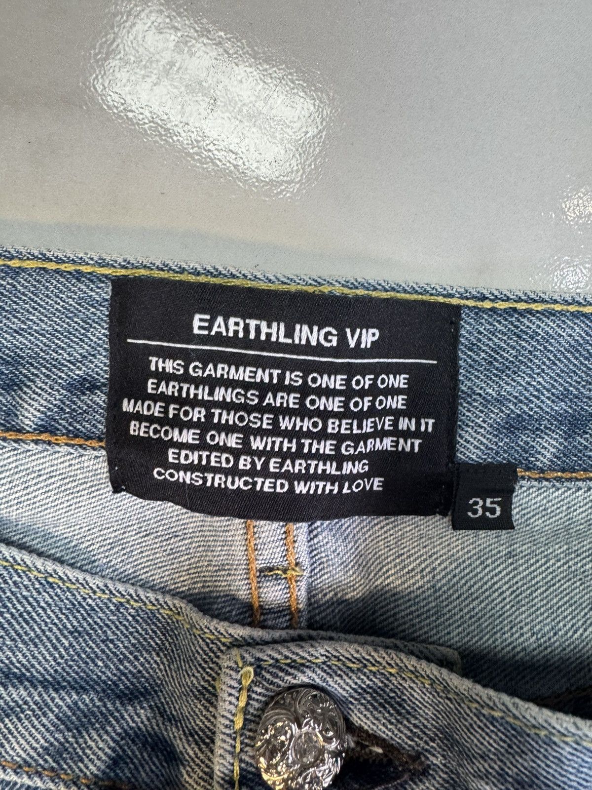Earthling 1/1 Earthling VIP Patch Thread Denim Jeans Size US 35 - 2 Thumbnail