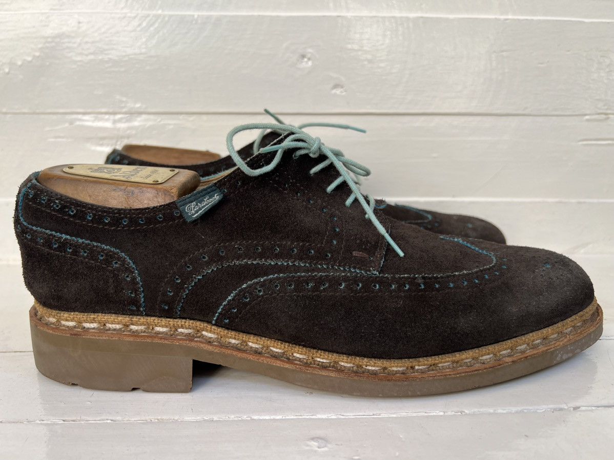 Paraboot Paraboot Men’s Brown Suede Wingtip Oxfords Brogue Size US 8.5 / EU 41-42 - 6 Thumbnail