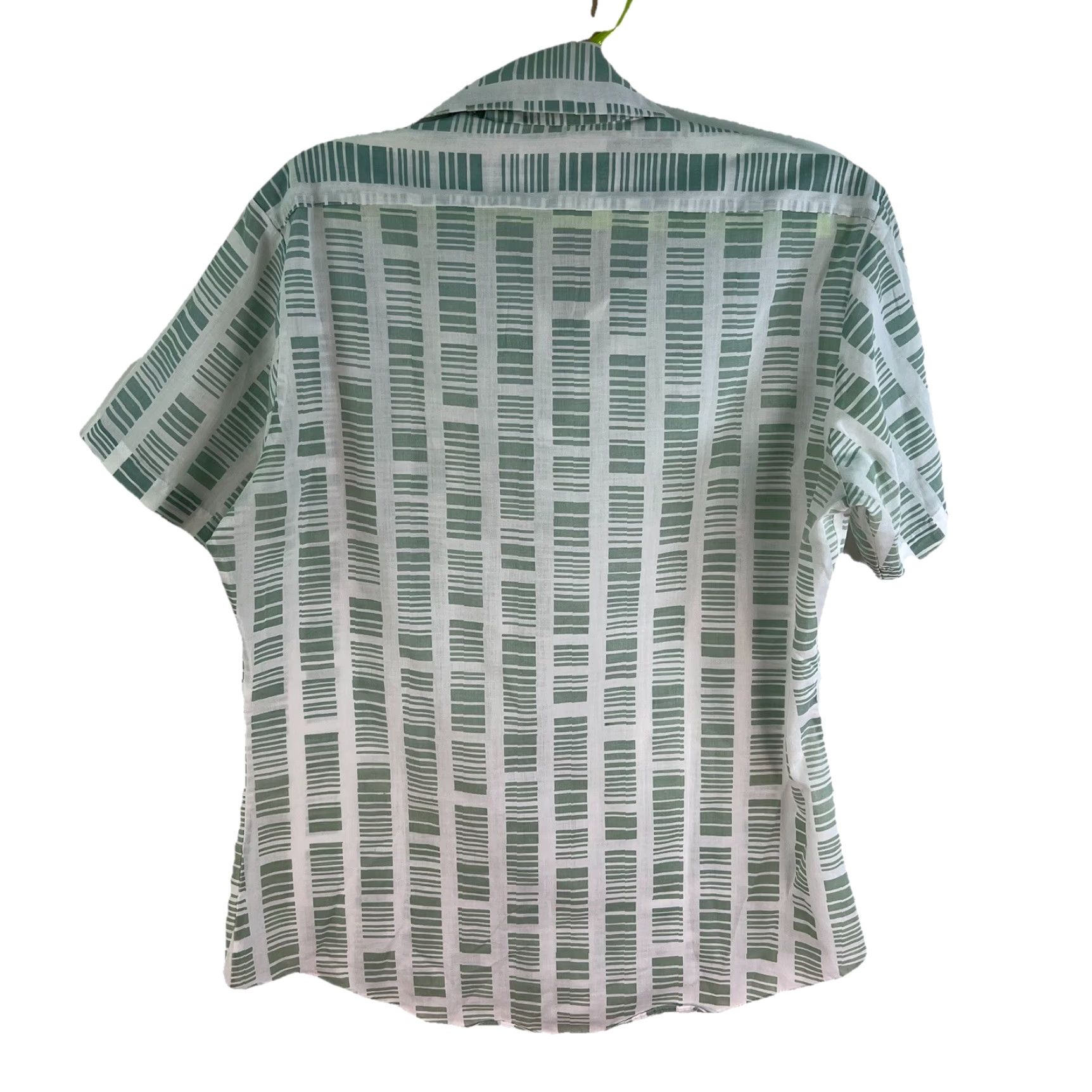 Sears VTG Sears Dagger Collar Geometric Button Up Shirt Men’s Size M Green 70’s Vintage 70s Theme 70’s VTG Size US M / EU 48-50 / 2 - 7 Thumbnail