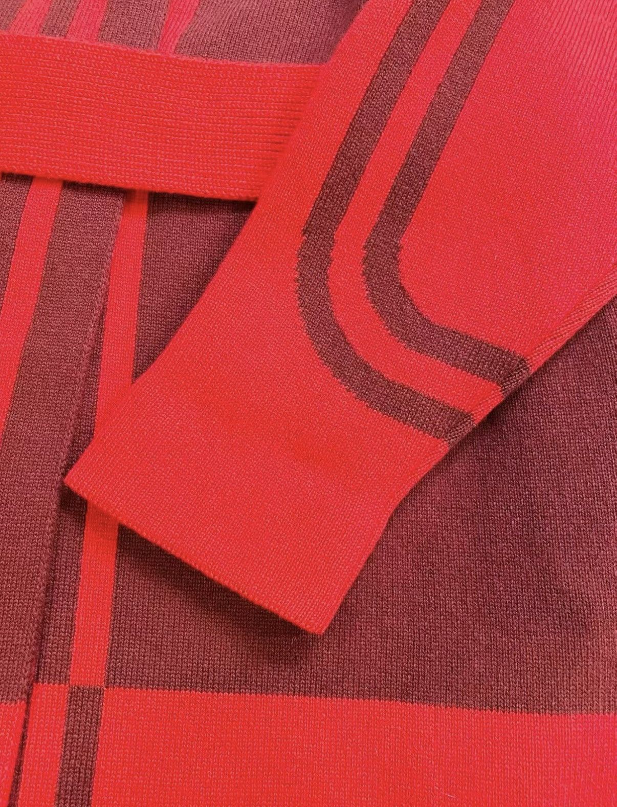 Hermes Hermès Classic Red Cashmere Long Knit Coat J33 Size XS / US 0-2 / IT 36-38 - 4 Thumbnail
