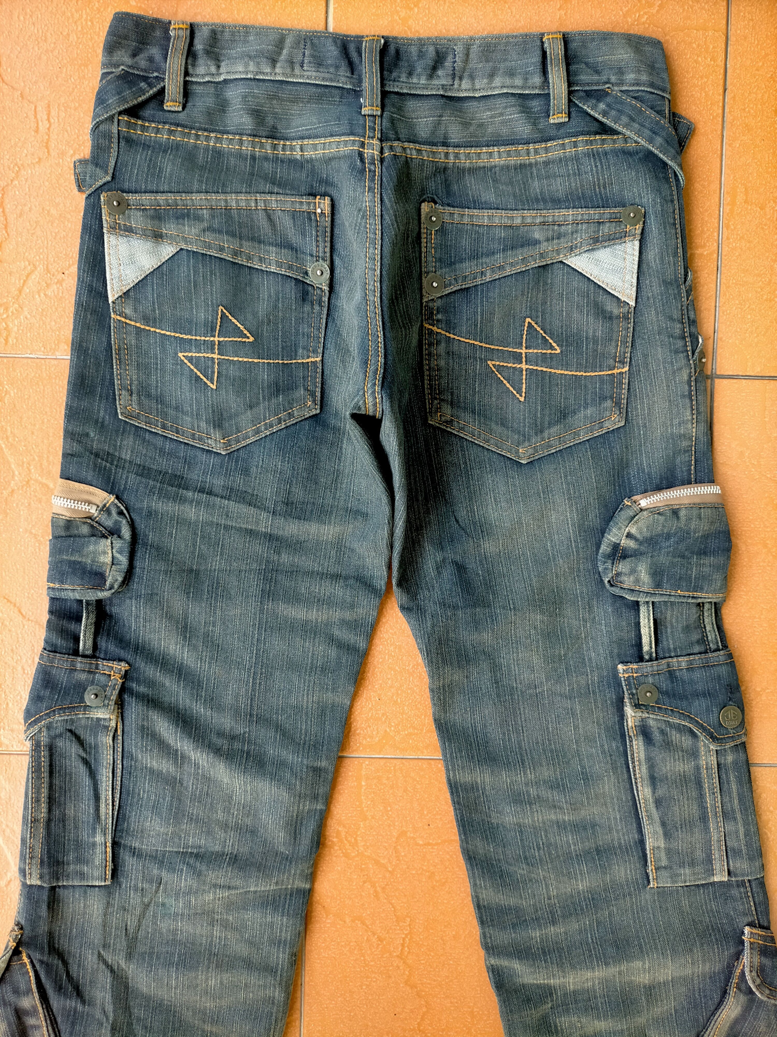 If Six Was Nine × Japanese Brand Jeans De Art Multipocket Cargo Punk Style Denim Pants Size US 32 / EU 48 - 12 Thumbnail