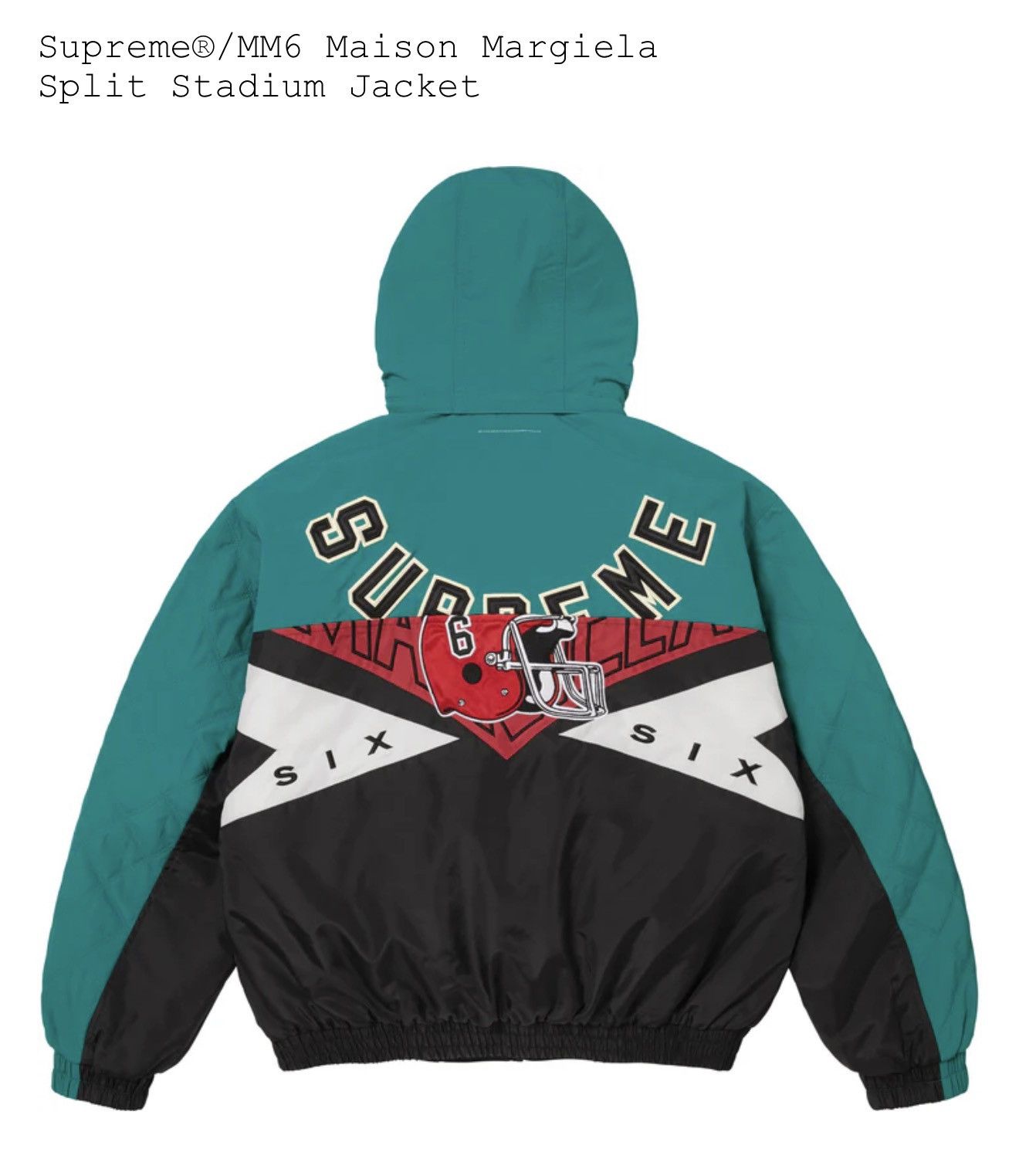 Maison Margiela × Supreme Supreme SS26 MM6 Maison Margiela Split Stadium Jacket Sz XL Size US XL / EU 56 / 4 - 4 Thumbnail