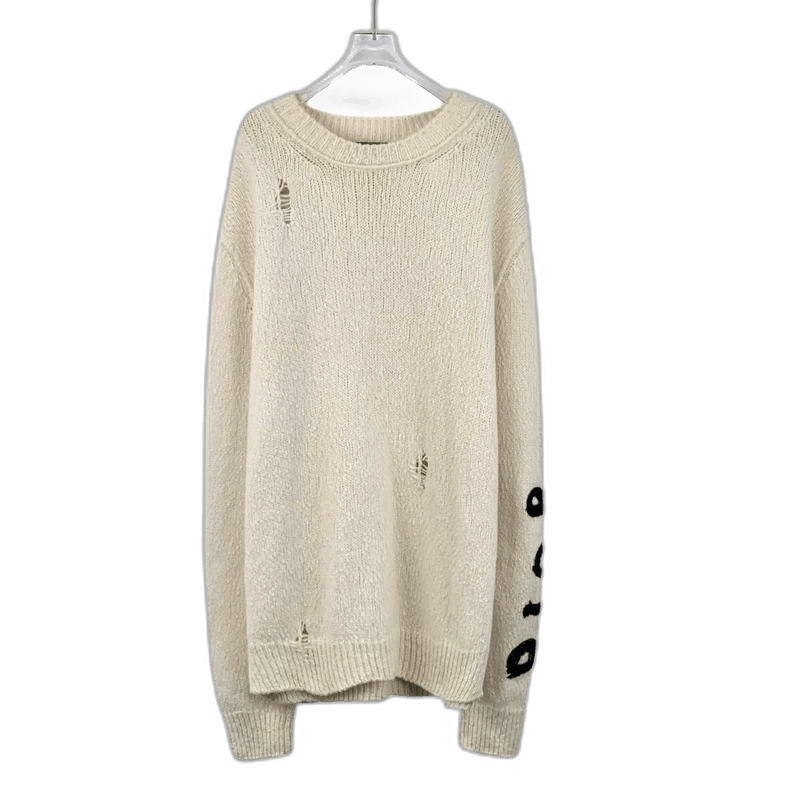 Dior Dior 24 beige cartoon knit sweater Size US XL / EU 56 / 4 - 1 Thumbnail