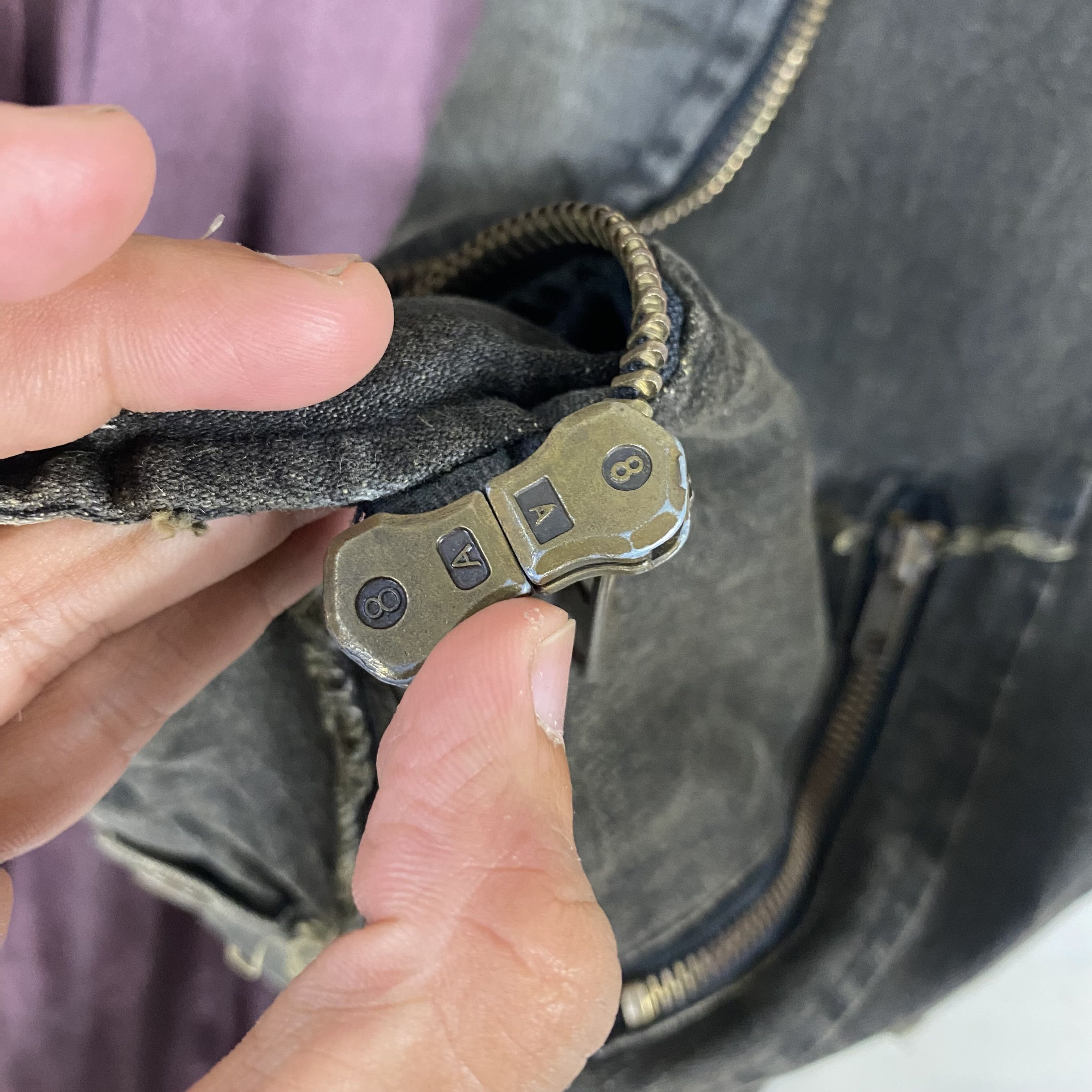 If Six Was Nine 💥CONQUEST JAPAN BIKER BONDAGE PATCHWORK JACKET Size US M / EU 48-50 / 2 - 9 Thumbnail