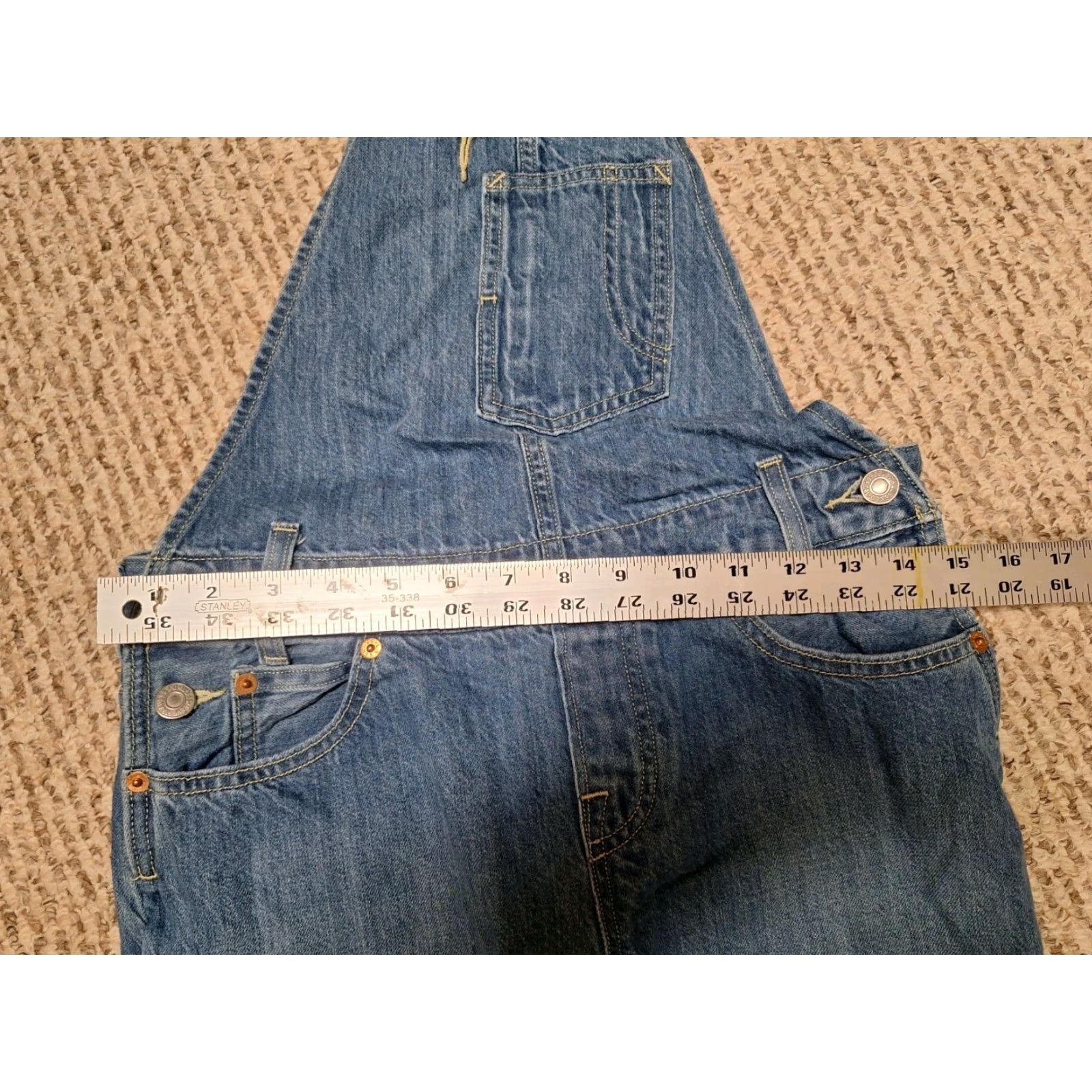 Levi's VINTAGE Levi’s Denim Overalls XS Women Blue Medium Denim Straight Jeans XS Size 26" / US 2 / IT 38 - 4 Thumbnail