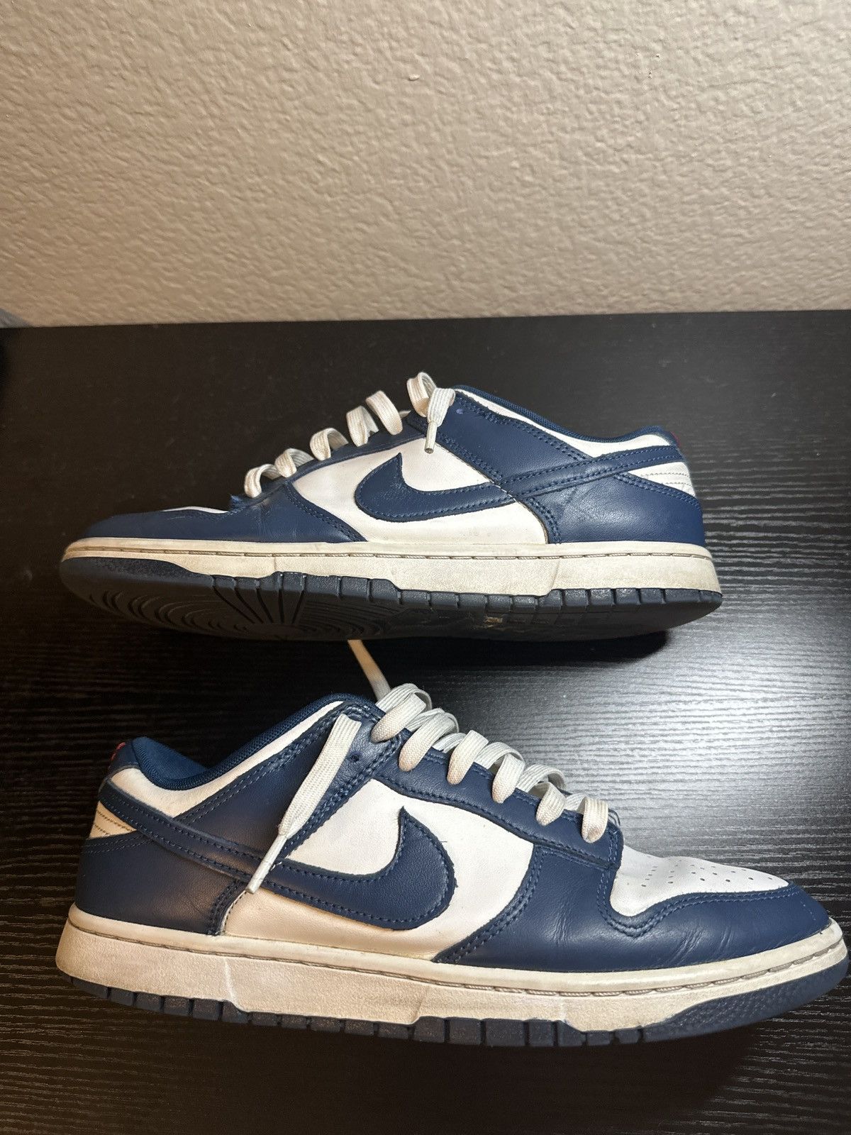 Nike Nike Dunk Low Navy Blue White Size US 10.5 / EU 43-44 - 2 Thumbnail