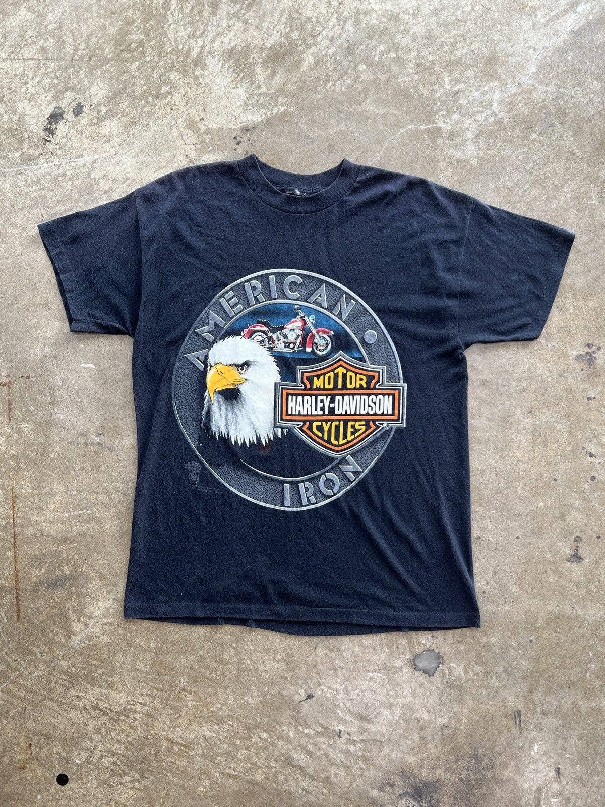 Harley Davidson Vintage 1989 Harley Davidson American Iron Eagle Tee Medium Size US M / EU 48-50 / 2 - 2 Thumbnail