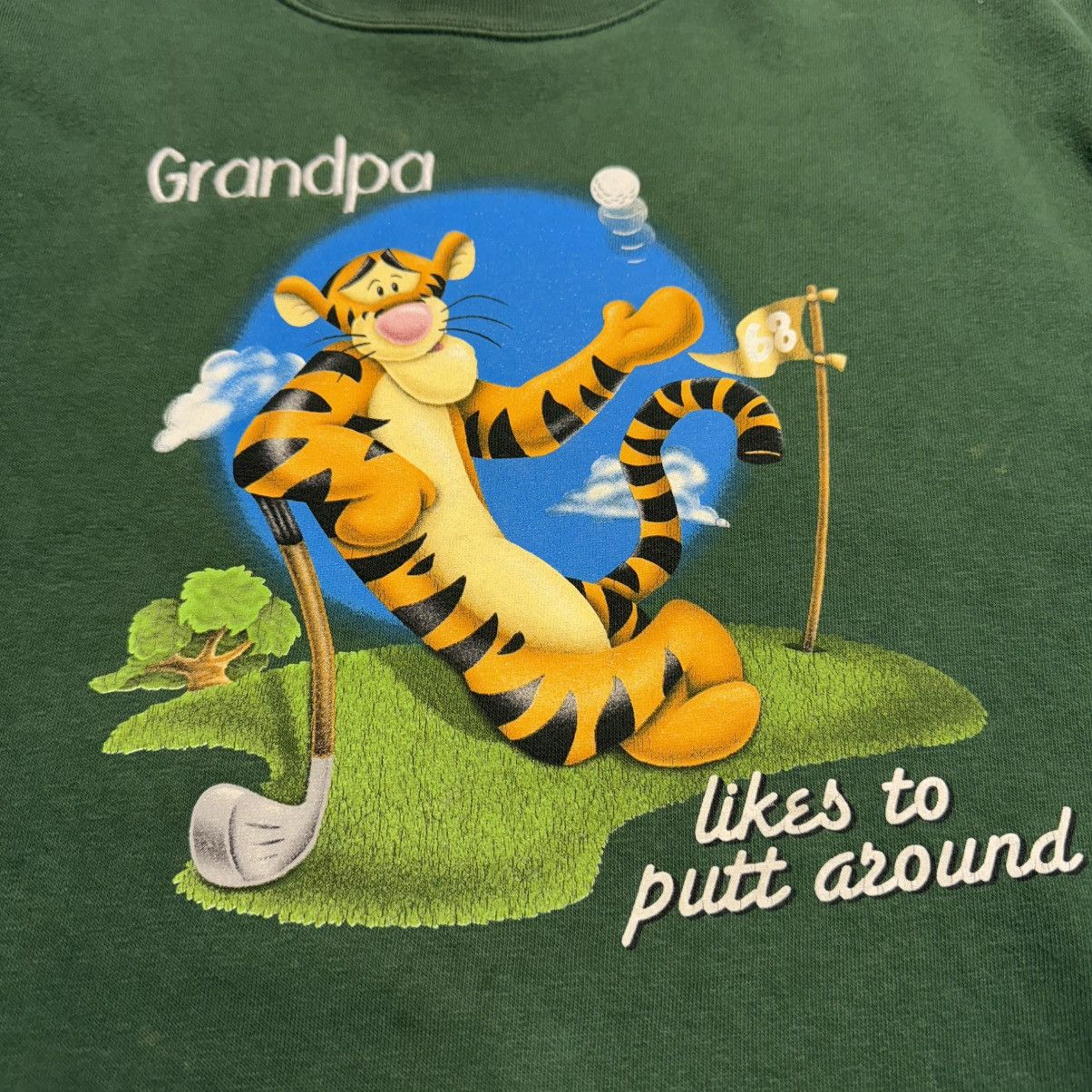 Disney Vintage Disney Tigger Golf Sweatshirt Mens L 23x26.5 Green C Size US L / EU 52-54 / 3 - 3 Thumbnail