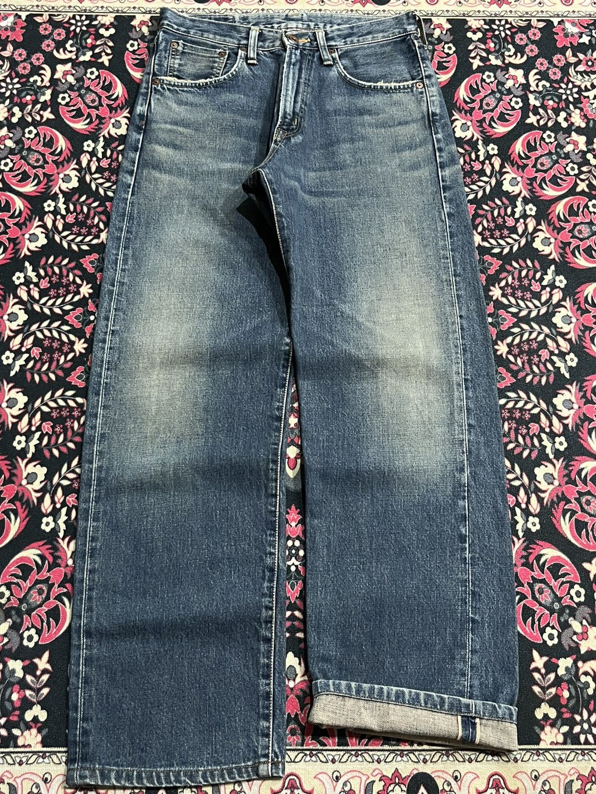 Vintage Edwin 505X Made in Japan Blue Washed Selvedge Jeans