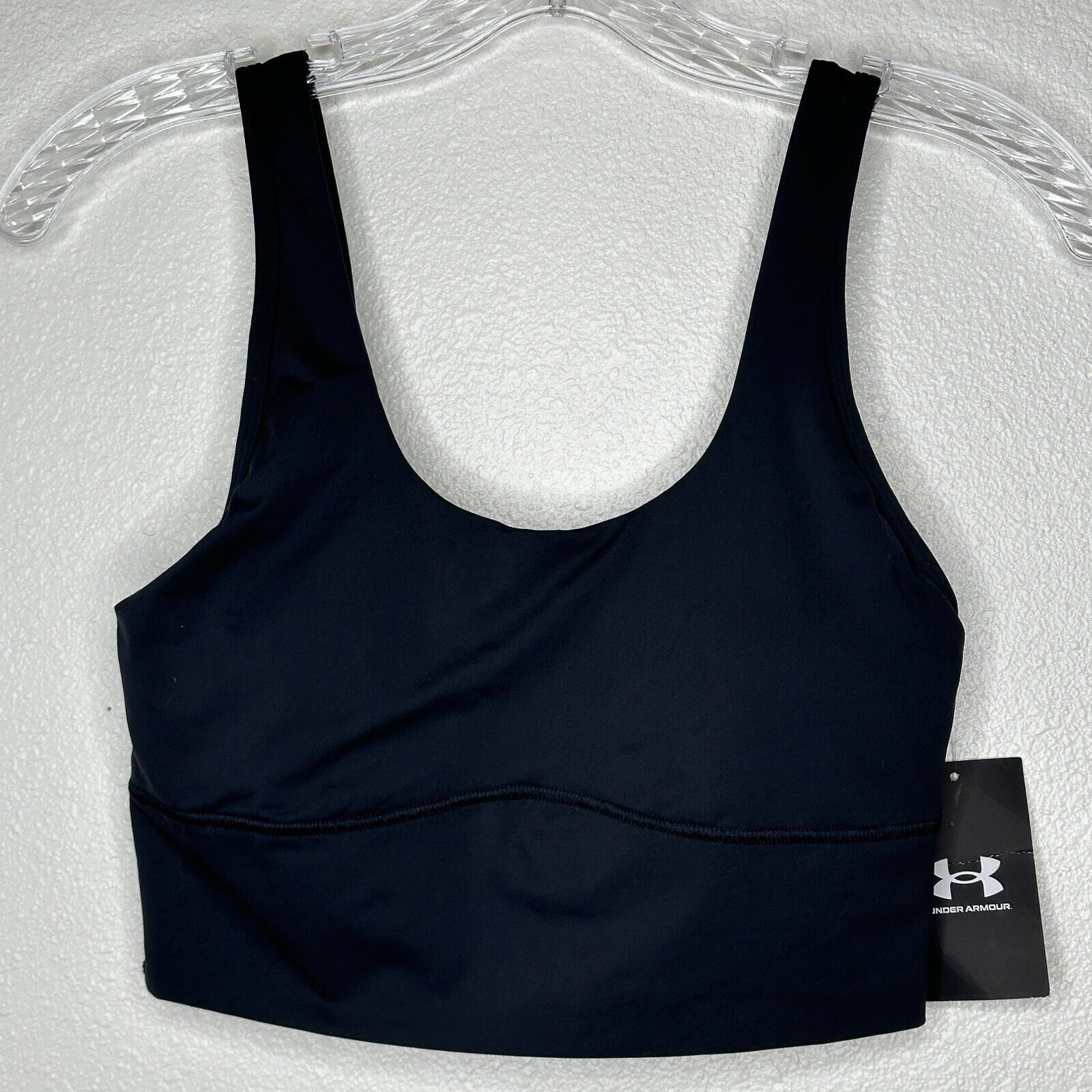 Under Armour NWT Under Armour Black Meridian Fitted Crop Tank Sports Bra Size S / US 4 / IT 40 - 2 Thumbnail