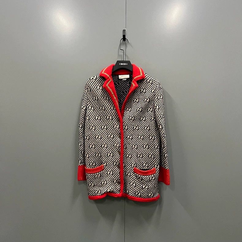 Gucci Gucci Color-matched jacquad GG knitted jacket 2502-Nextarro Size US XS / EU 42 / 0 - 1 Thumbnail