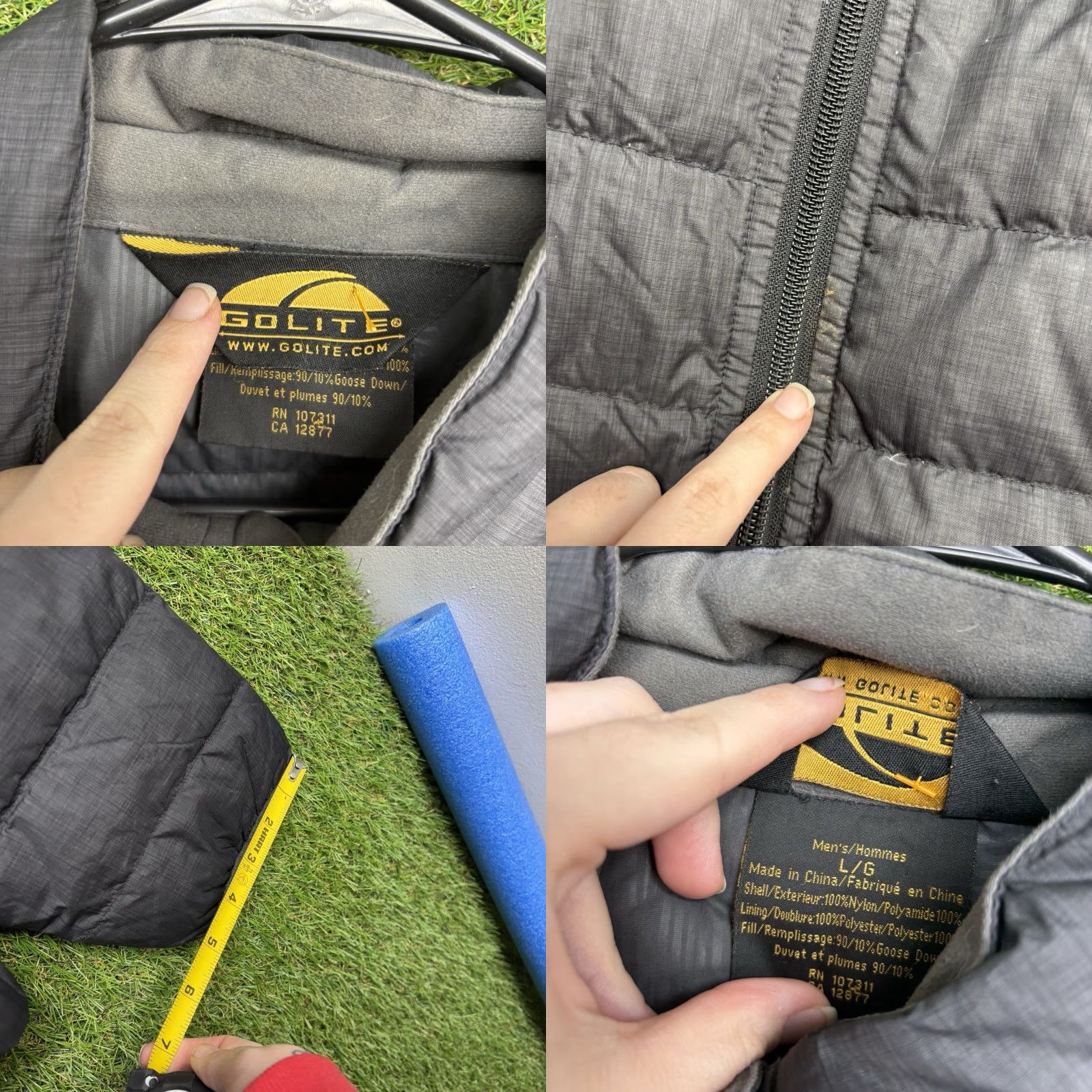 Vintage GoLite Goose Down Puffer Jacket Mens Large Black Full Zip Outdoor Hiking Jacket Size US L / EU 52-54 / 3 - 8 Thumbnail
