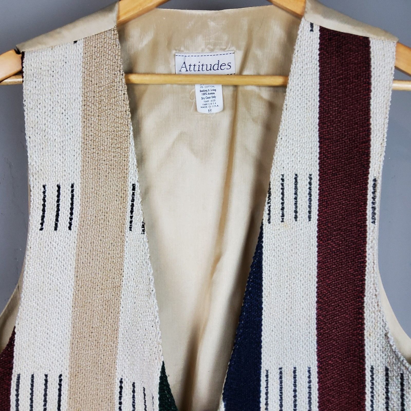 Other Vintage Attitudes Vertical Stripes Vest Size Medium Size US M / EU 48-50 / 2 - 4 Thumbnail