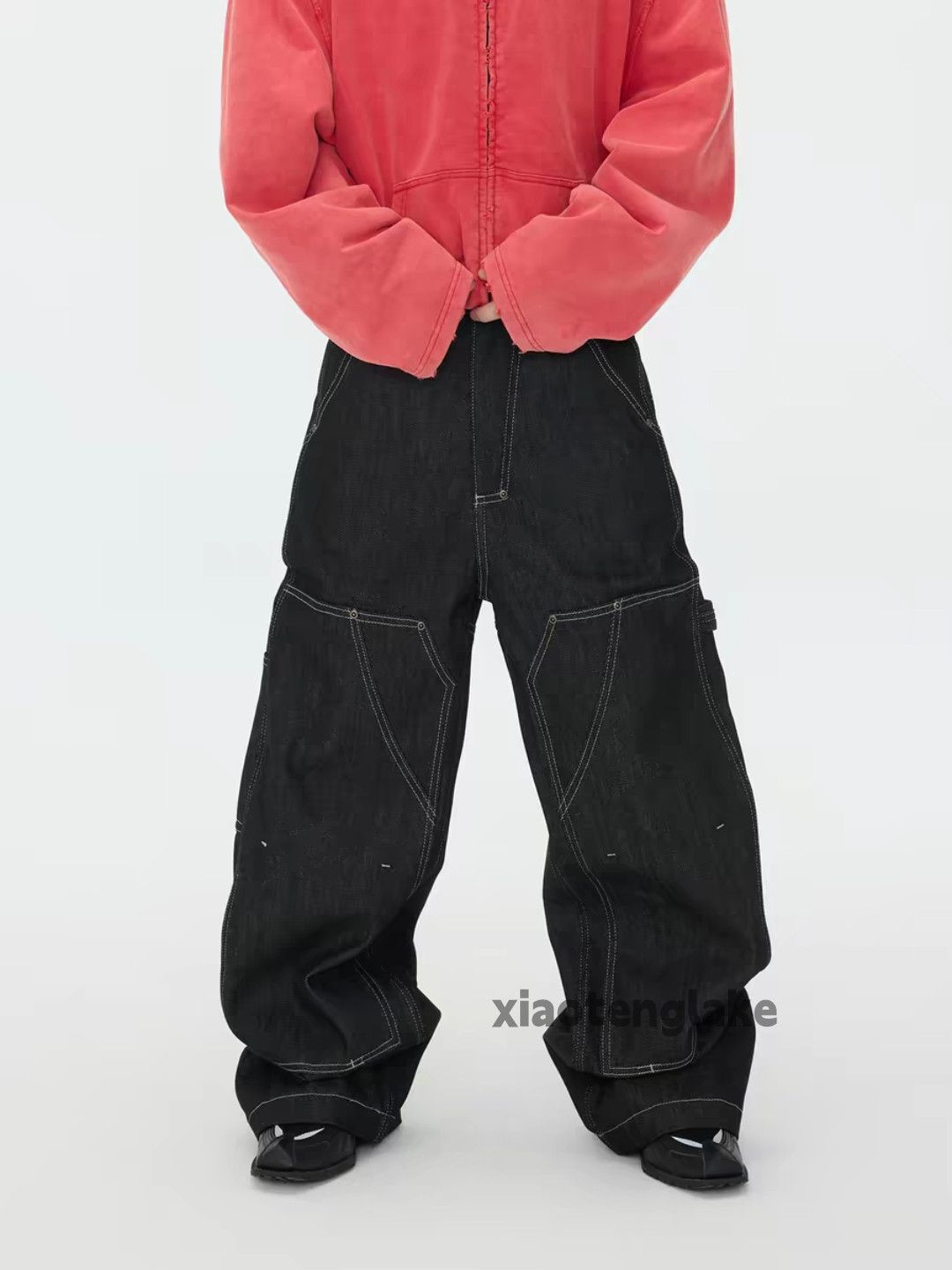 Jean zx vintage loose baggy double knee carpenter cargo jeans Size US 32 / EU 48 - 1 Thumbnail