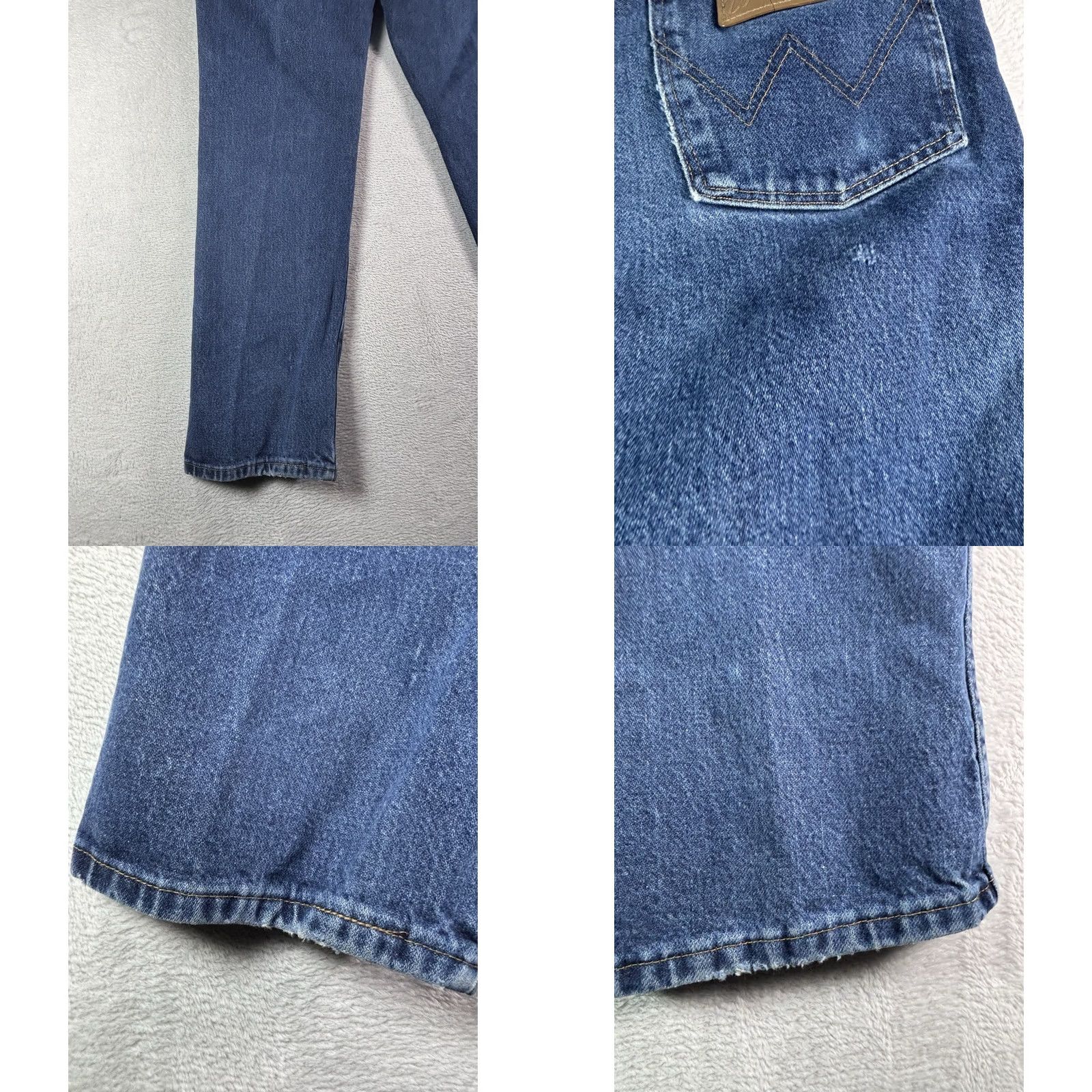 Wrangler Wrangler Jeans Men’s Regular 34x30 Medium Wash Denim Cowboy Workwear Straight 5-Pocket USA Cowboy Cut Denim Jeans Mens Size US 34 / EU 50 - 9 Thumbnail