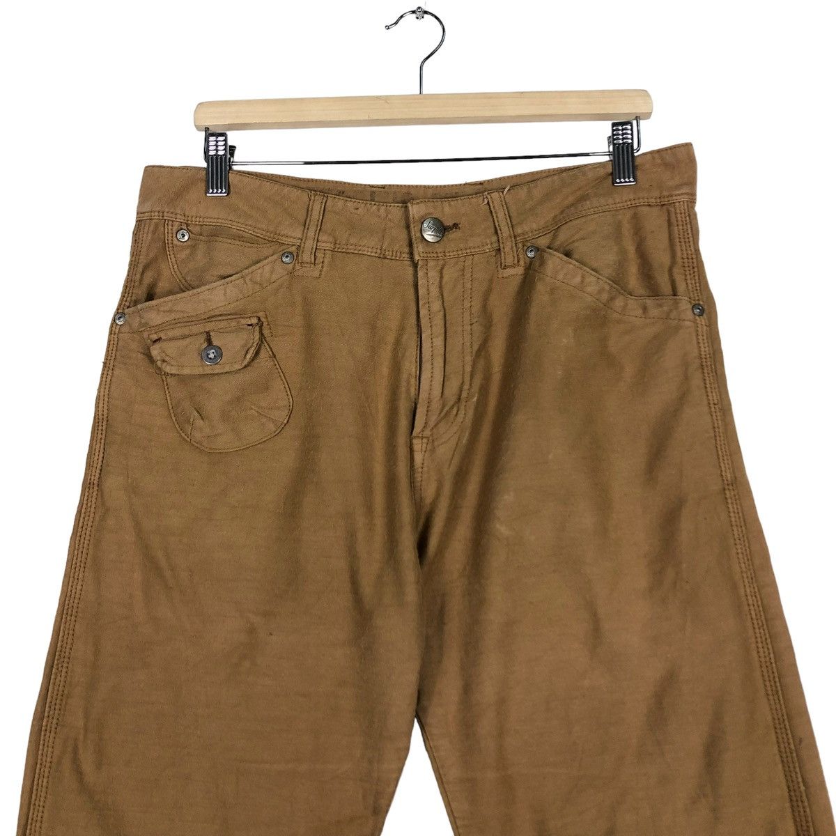Japanese Brand 🔥90’s Vintage Cargo Work Pants Multi Pocket Surplus Size US 34 / EU 50 - 3 Thumbnail
