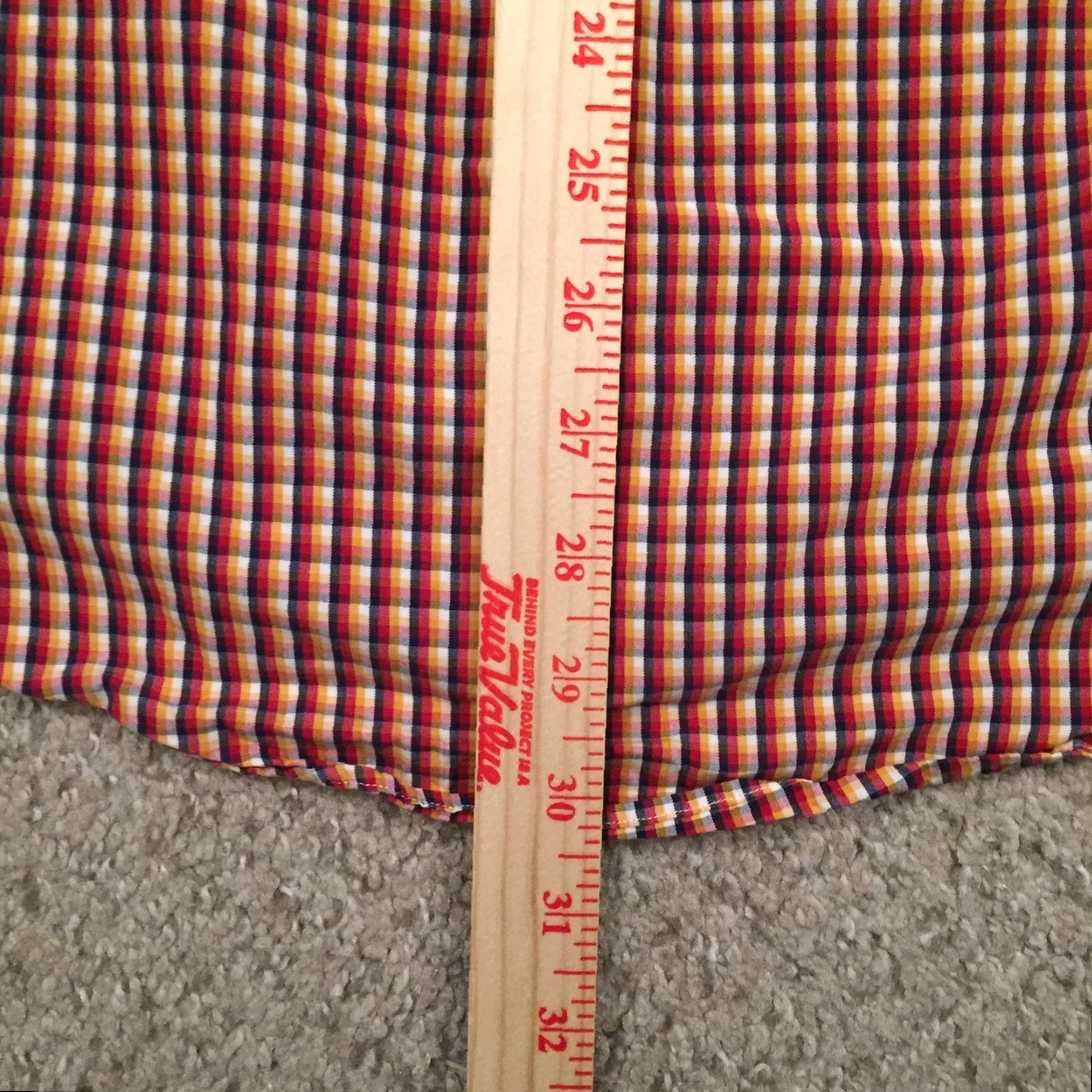 Lands' End Lands End Shirt Mens 15.5 Red Yellow Blue Plaid Long Sleeve Button Up Size US L / EU 52-54 / 3 - 7 Thumbnail