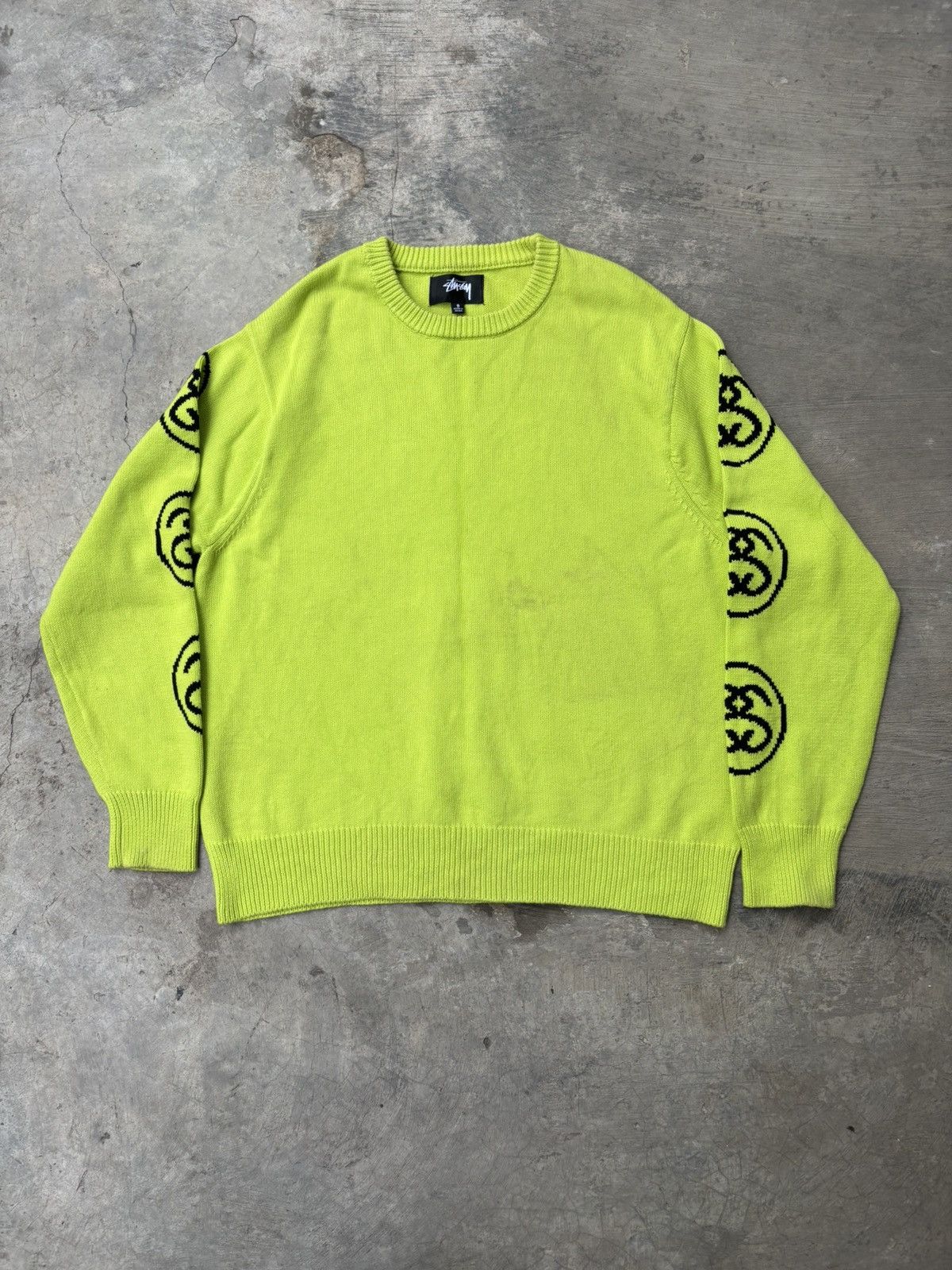 Stussy Stussy shaggy Cardigan Lime Green | Grailed