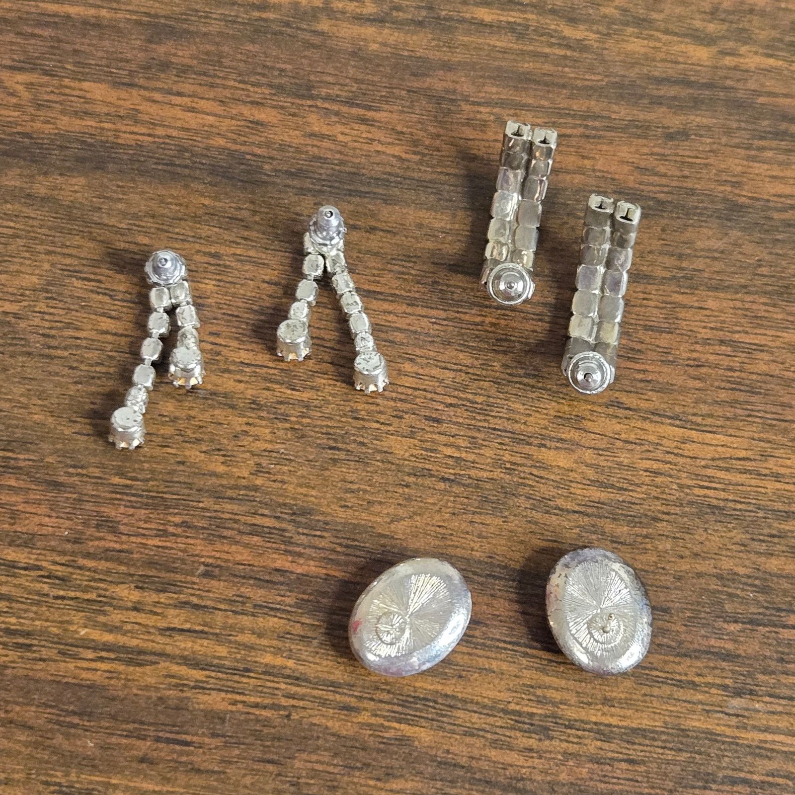 Vintage Vintage Rhinestone Stud Earring Lot - Pierced Posts Fab Size ONE SIZE - 5 Thumbnail