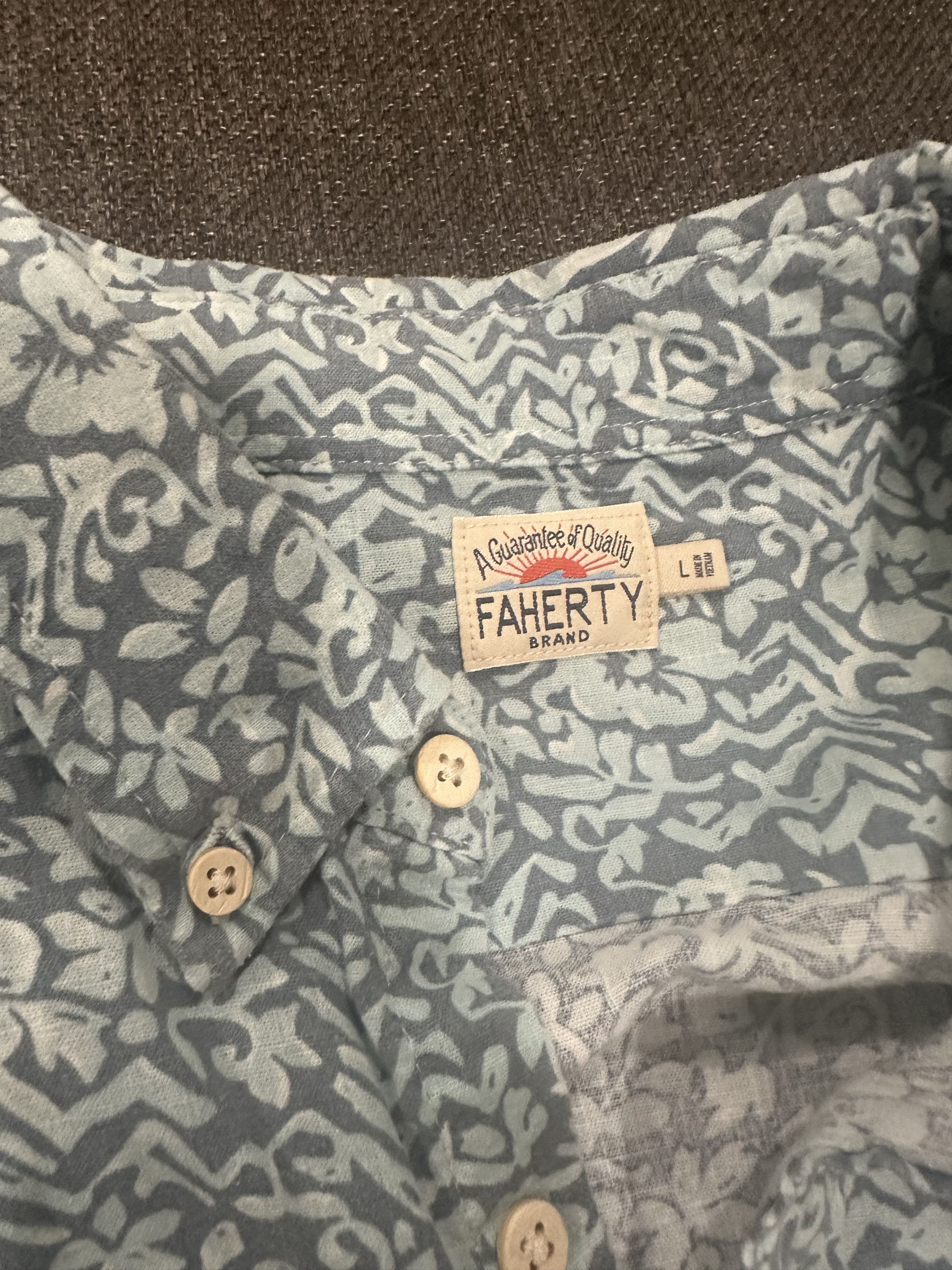 Faherty SS Playa Shirt Size US L / EU 52-54 / 3 - 2 Thumbnail