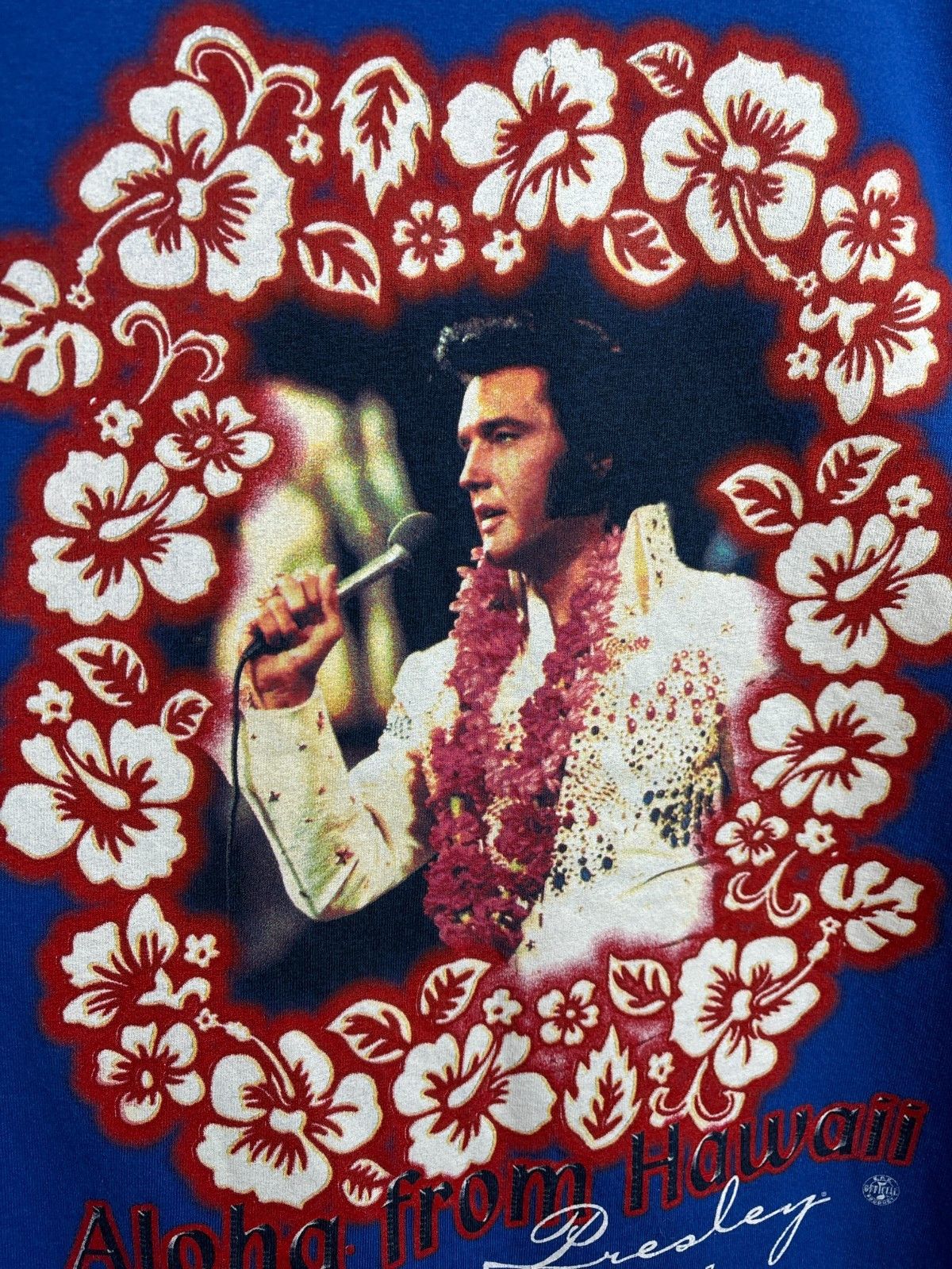 Vintage Vintage Elvis Presley Aloha from Hawaii Ringer T-shirt 00's Size US L / EU 52-54 / 3 - 6 Thumbnail
