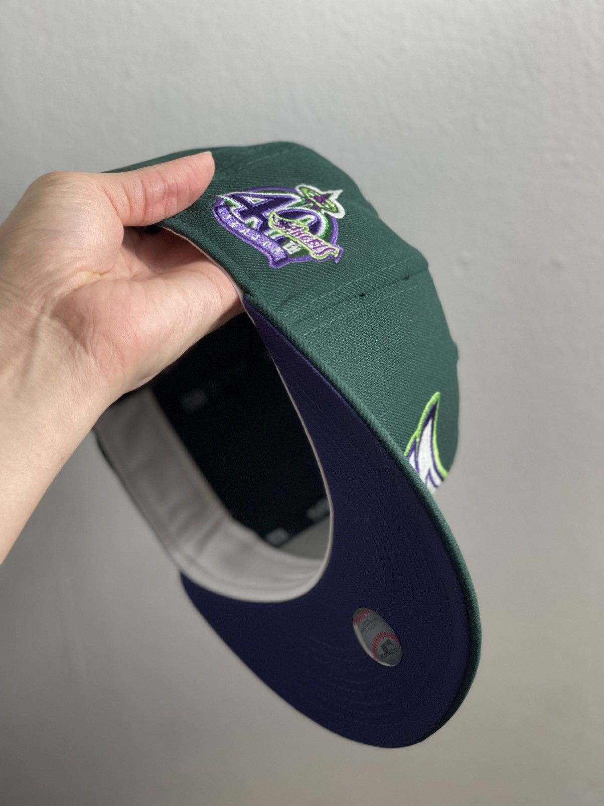 MLB × MyFitteds × New Era 7 1/8 MyFitteds Exclusive “Purple Kush” Anaheim Angels Size ONE SIZE - 3 Thumbnail